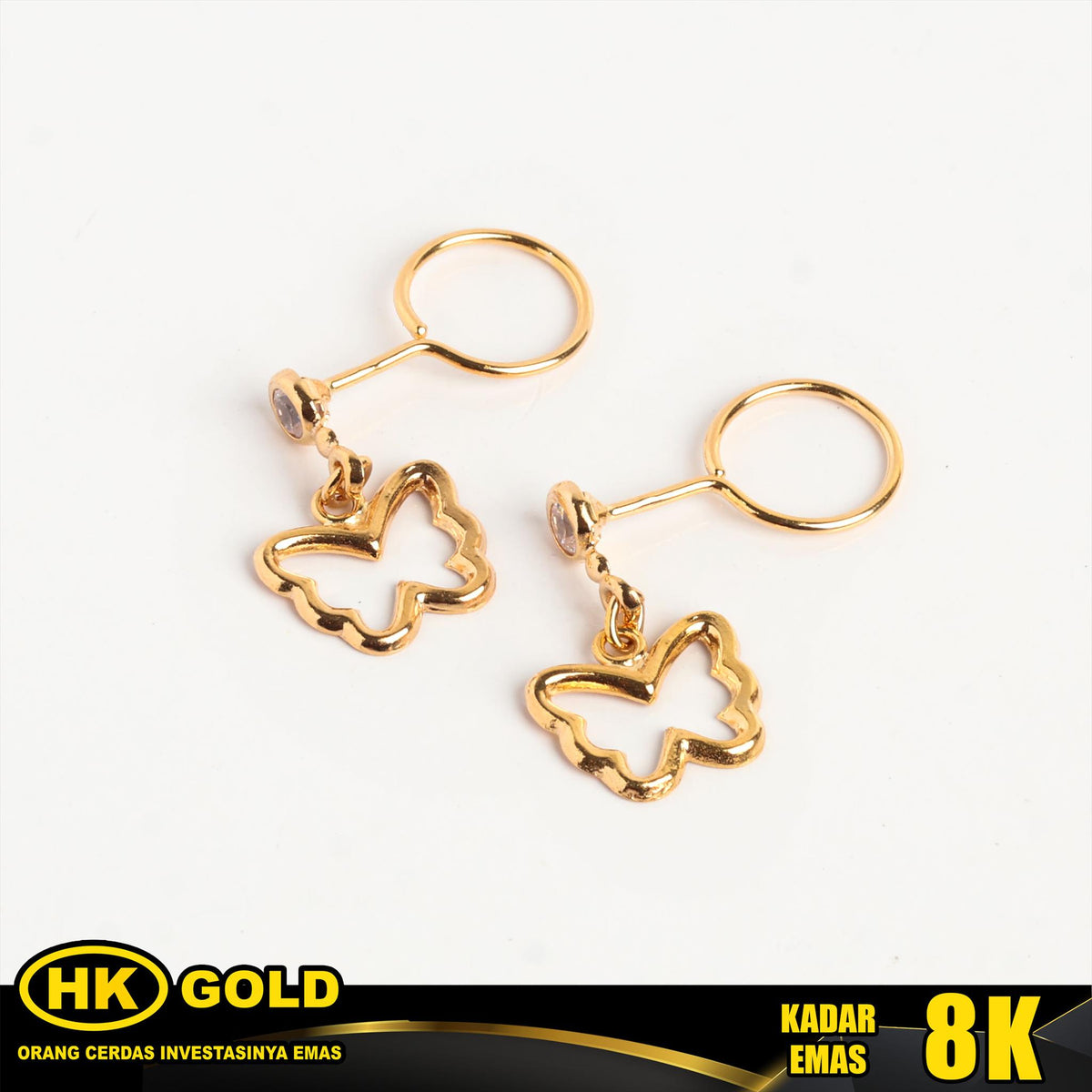 Giwang Emas 8K Tusuk Wanita Type 405 HK GOLD