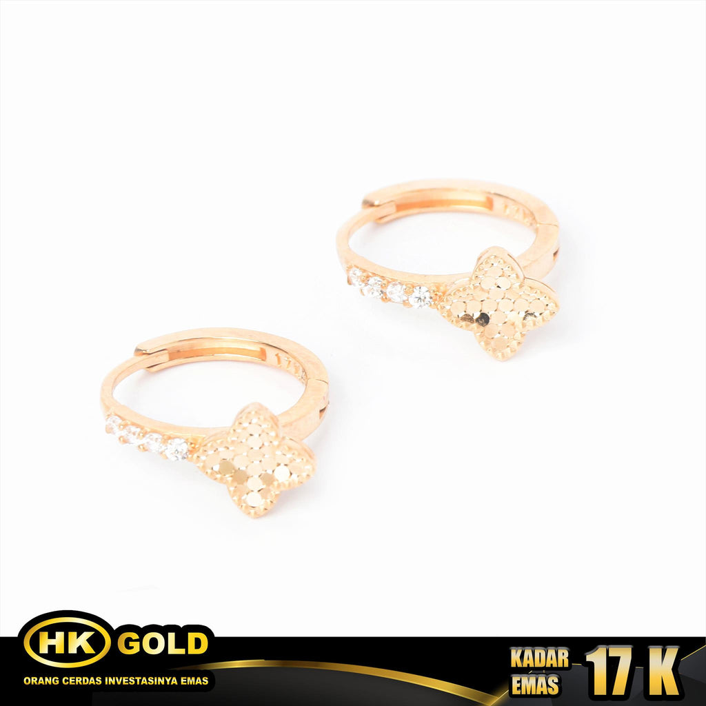 Anting Emas 17K Type 186 HK GOLD