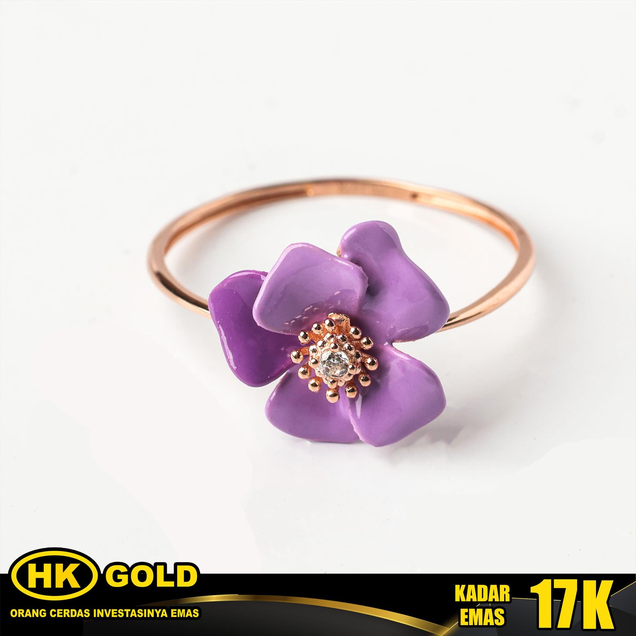 Cincin Emas 17K Wanita Type 1107 HK GOLD