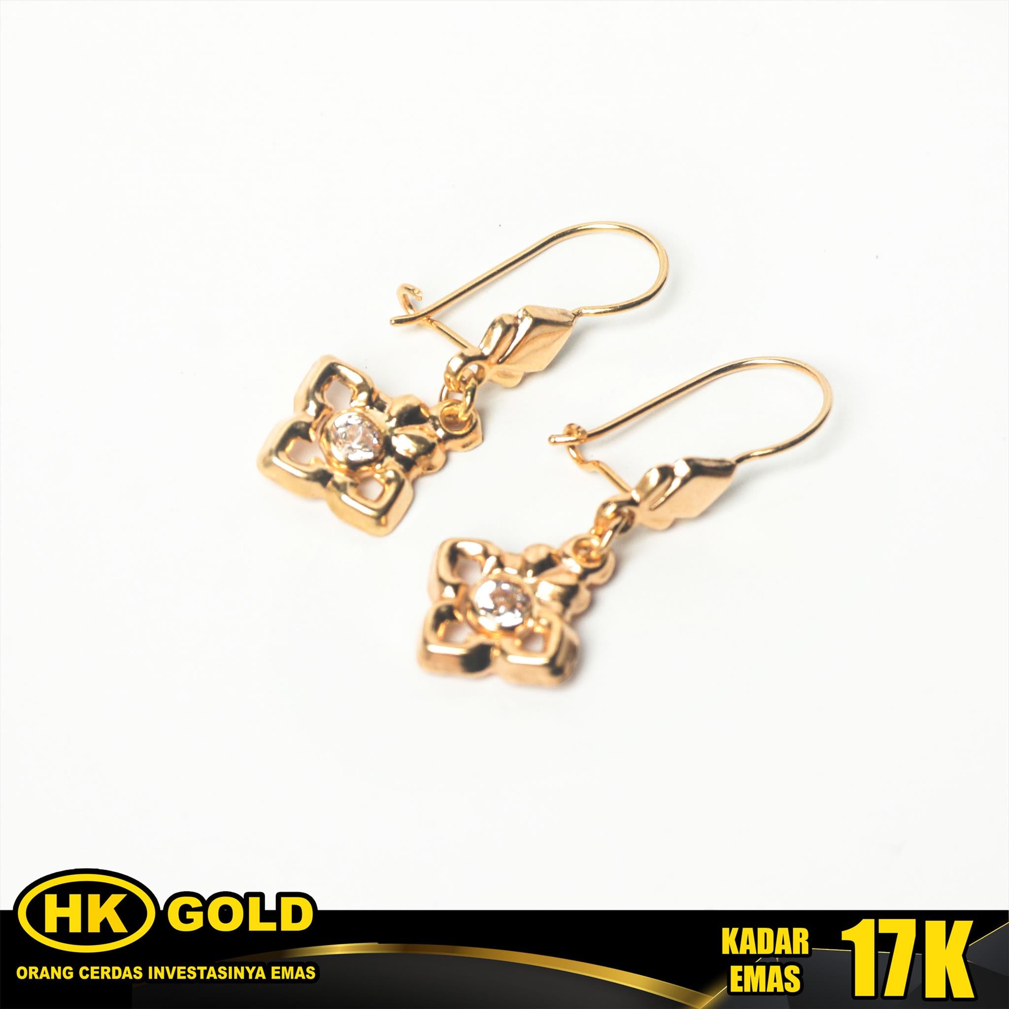 Anting Emas 17K Type 221 HK GOLD