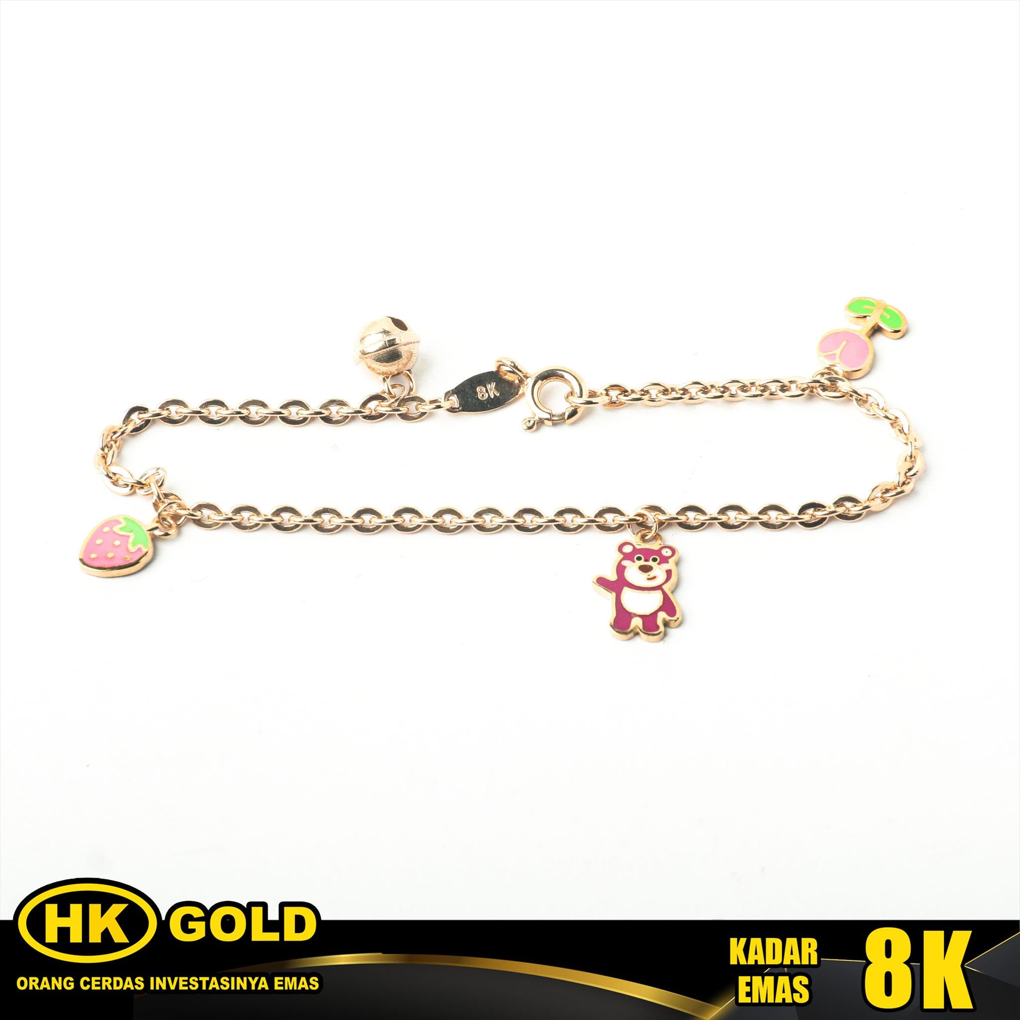 Gelang Emas 8K Bracelet Anak Type 2219 HK GOLD