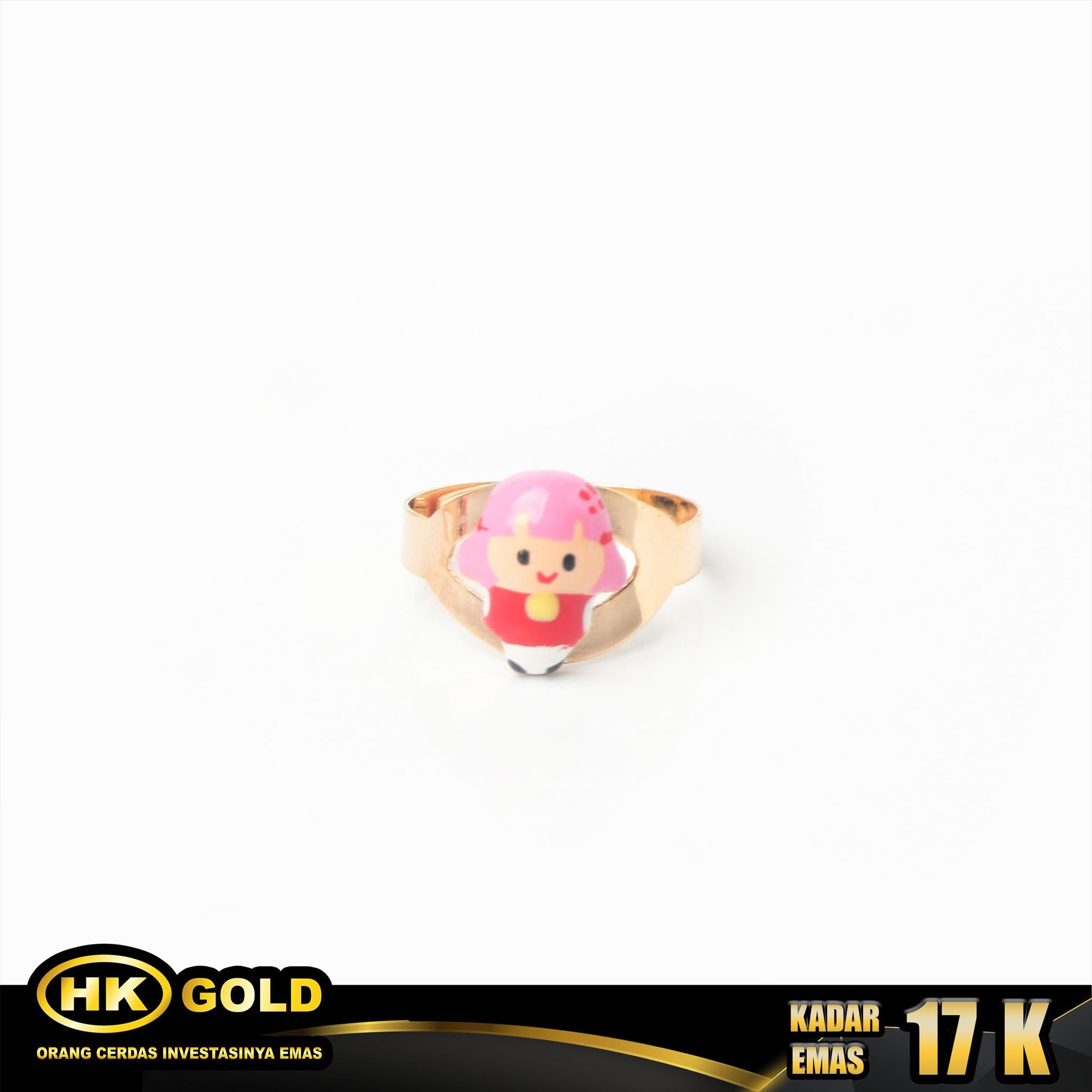 Cincin Emas 17K Type 895 Anak HK GOLD