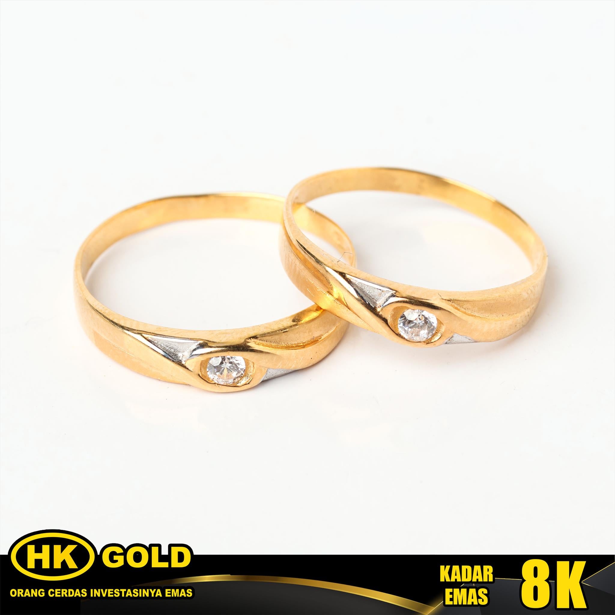 Cincin Emas 8K Couple Wedding Type 1964 HK GOLD