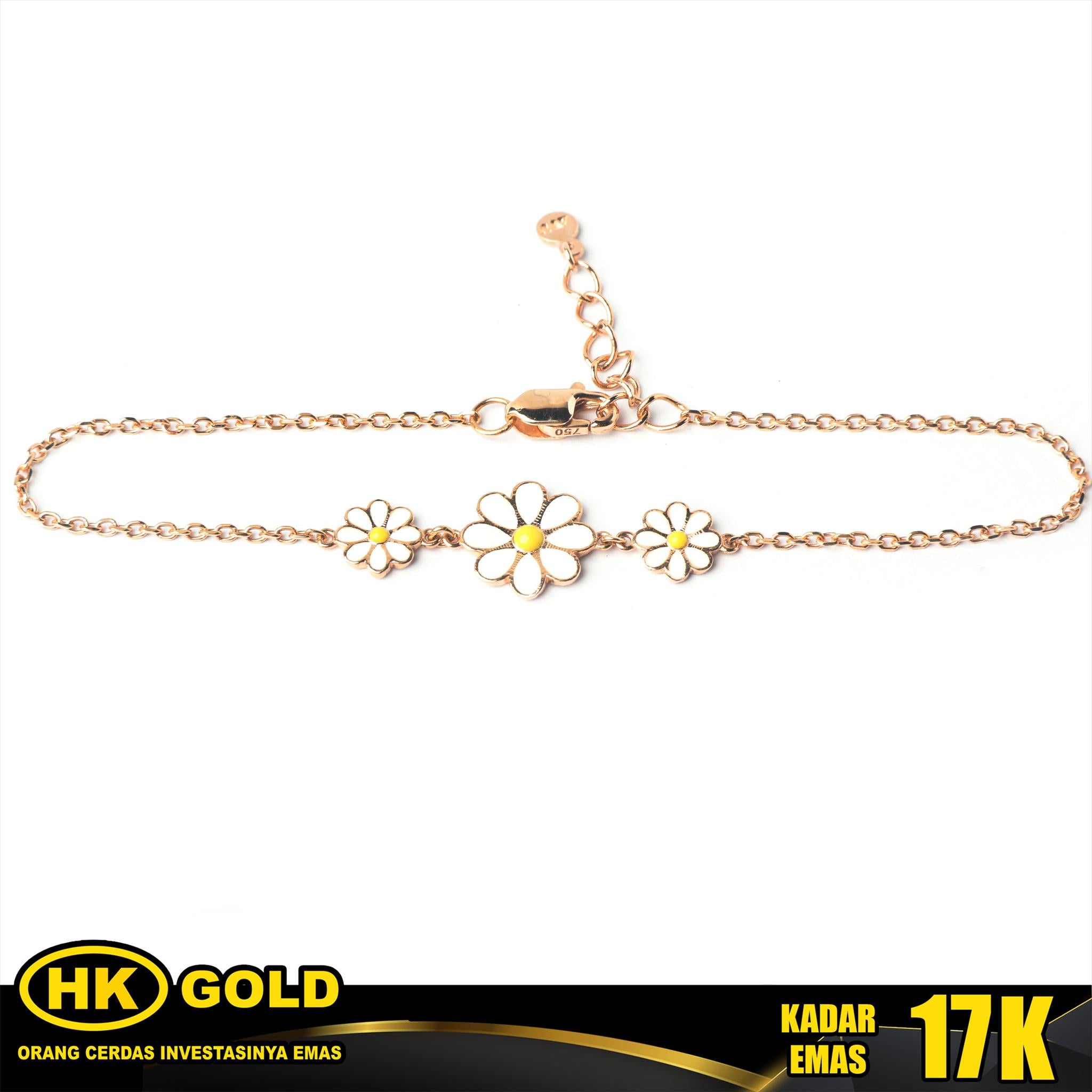 Gelang Emas 17K Bracelet Wanita Type 1203 HK GOLD
