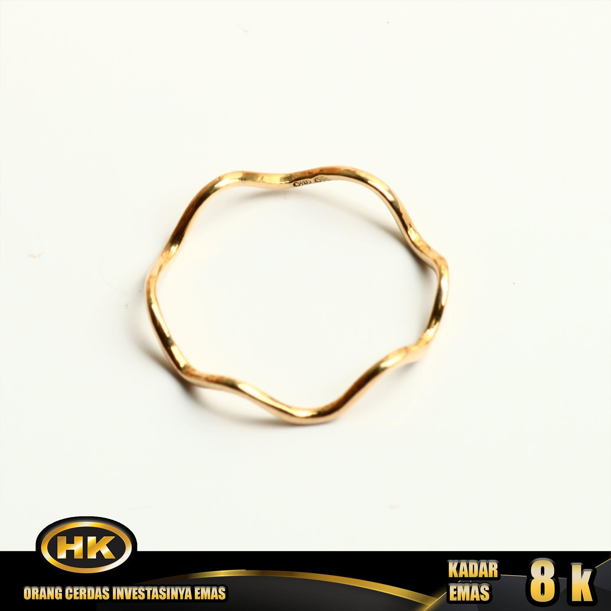 HK Mustika Gold - Cincin Emas 8K - Type 439 Gelombang