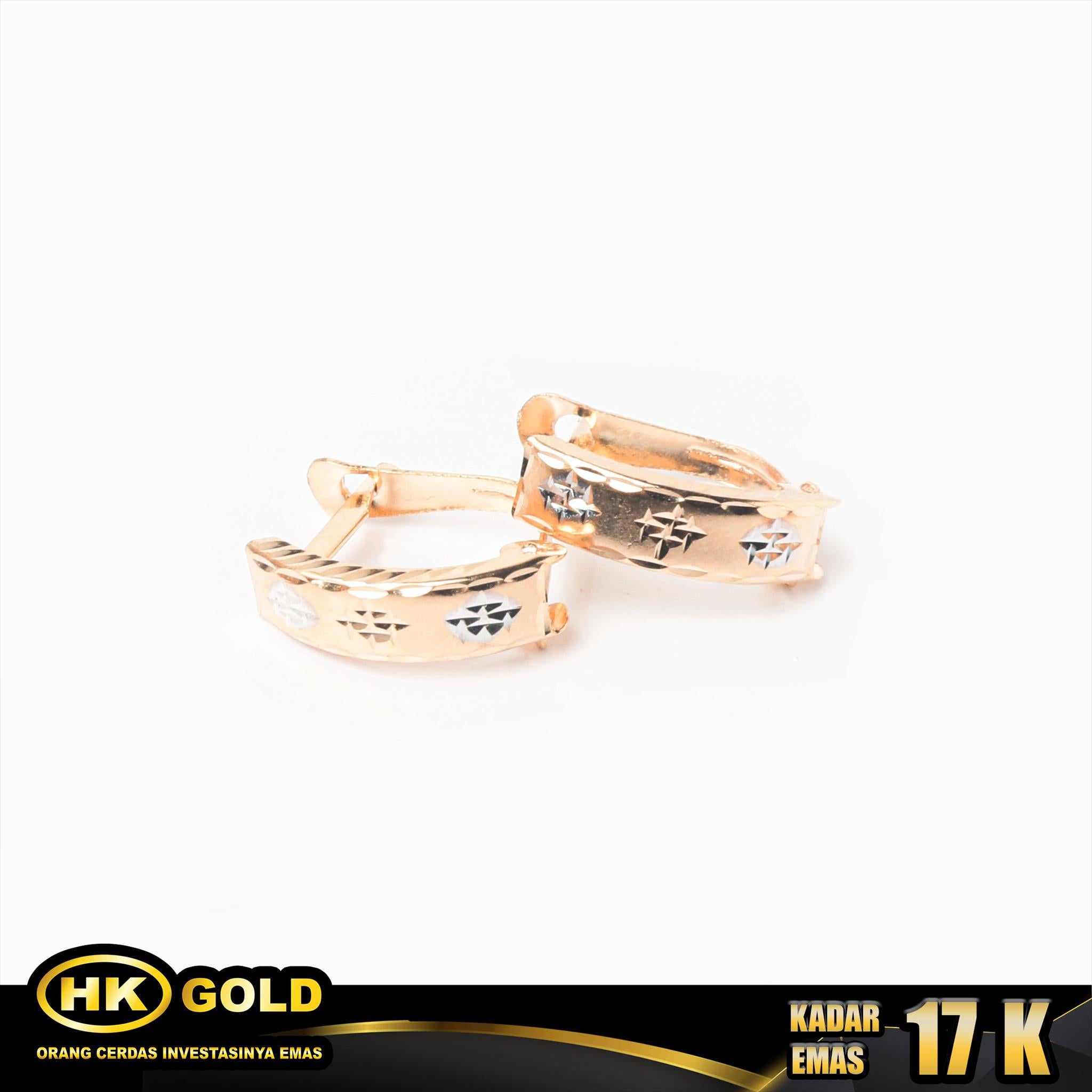 Anting Emas 17K Type 181 Medan HK GOLD