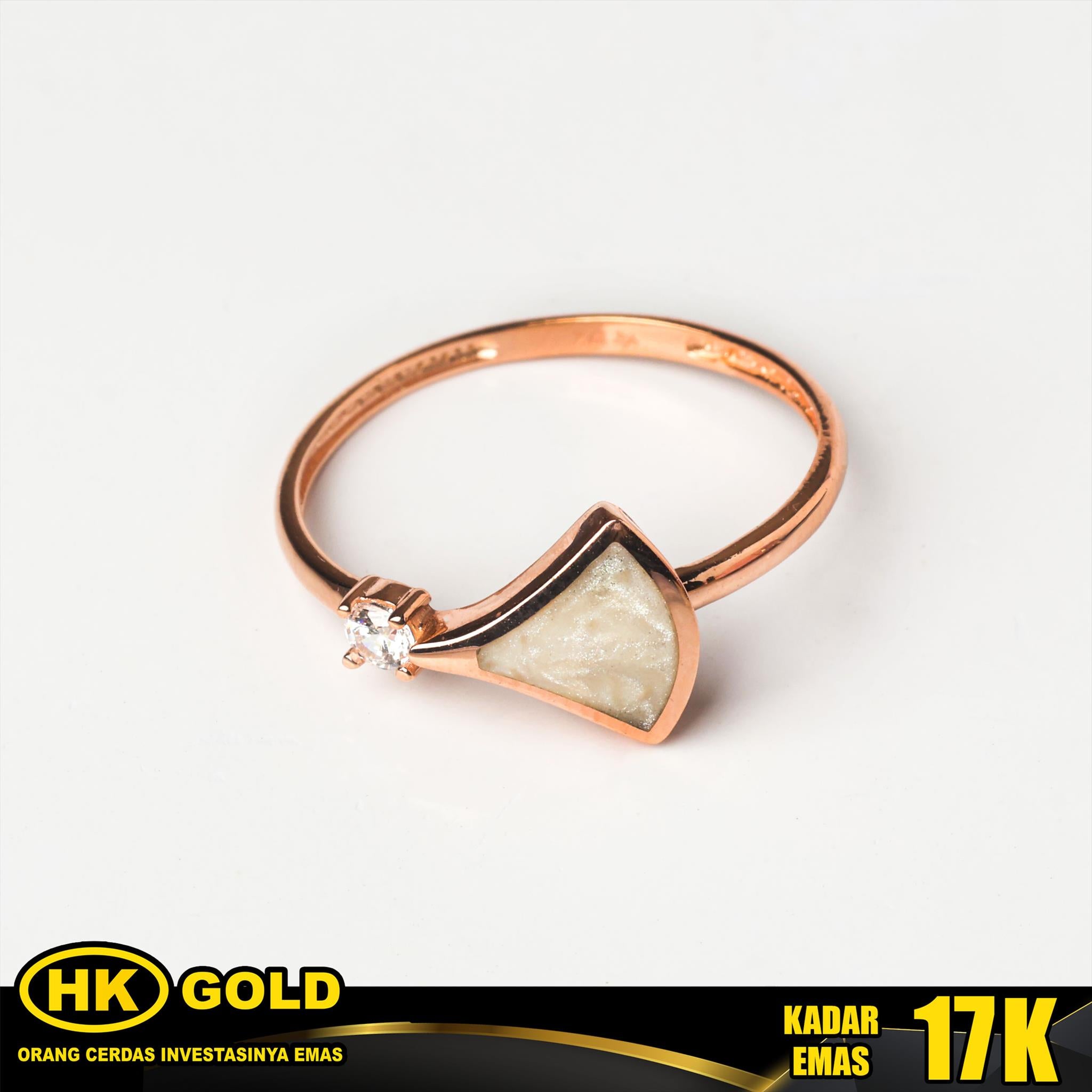 Cincin Emas 17K Wanita Type 1086 HK GOLD