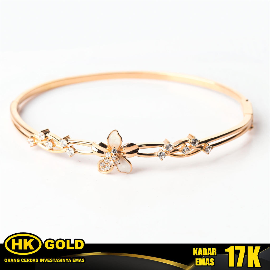 Gelang Emas 17K Bangle Wanita Type 1269 HK GOLD