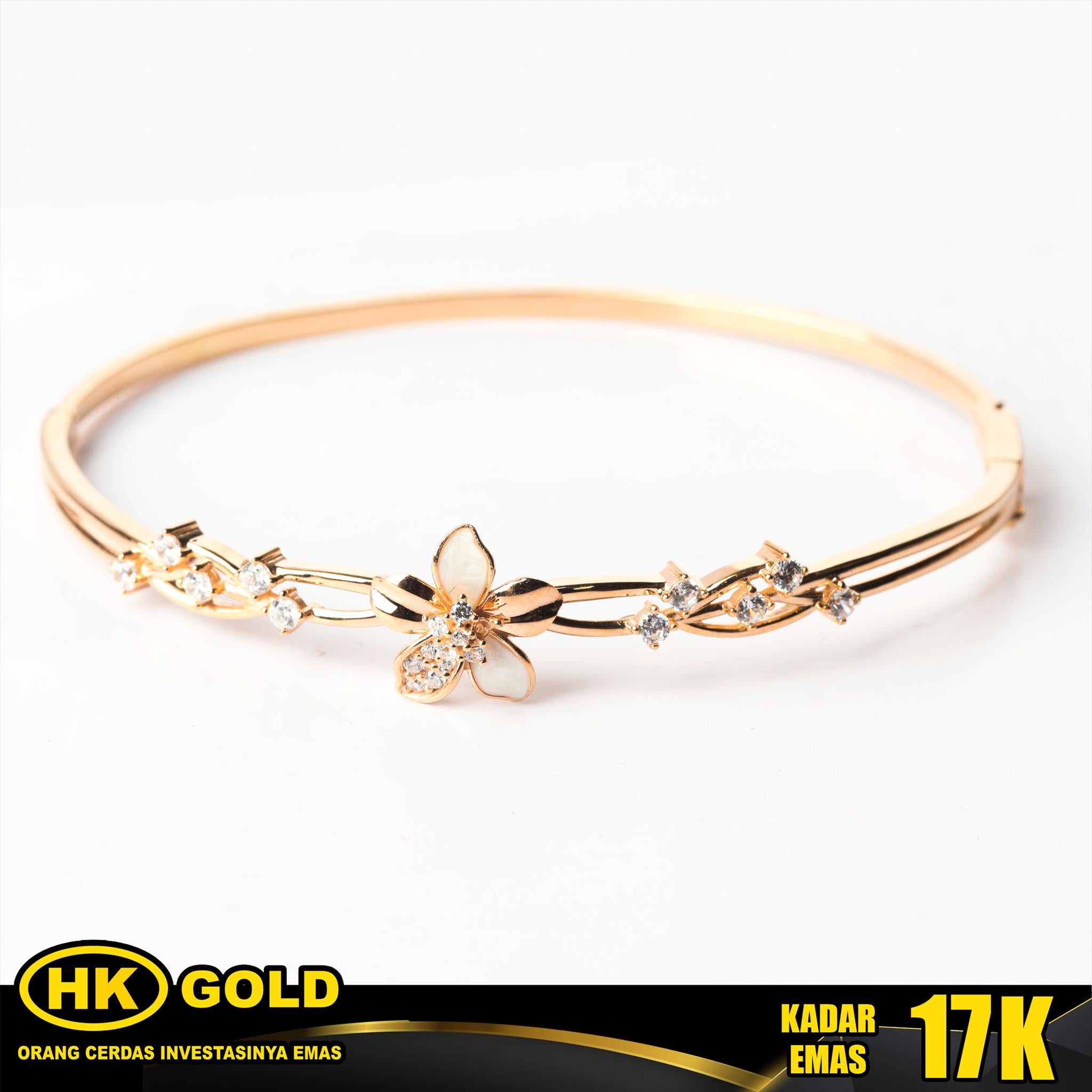 Gelang Emas 17K Bangle Wanita Type 1269 HK GOLD