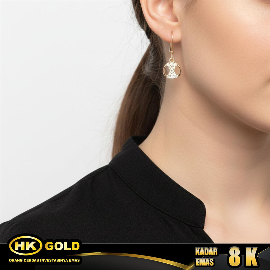 Anting Emas 8K Type 1 HK GOLD