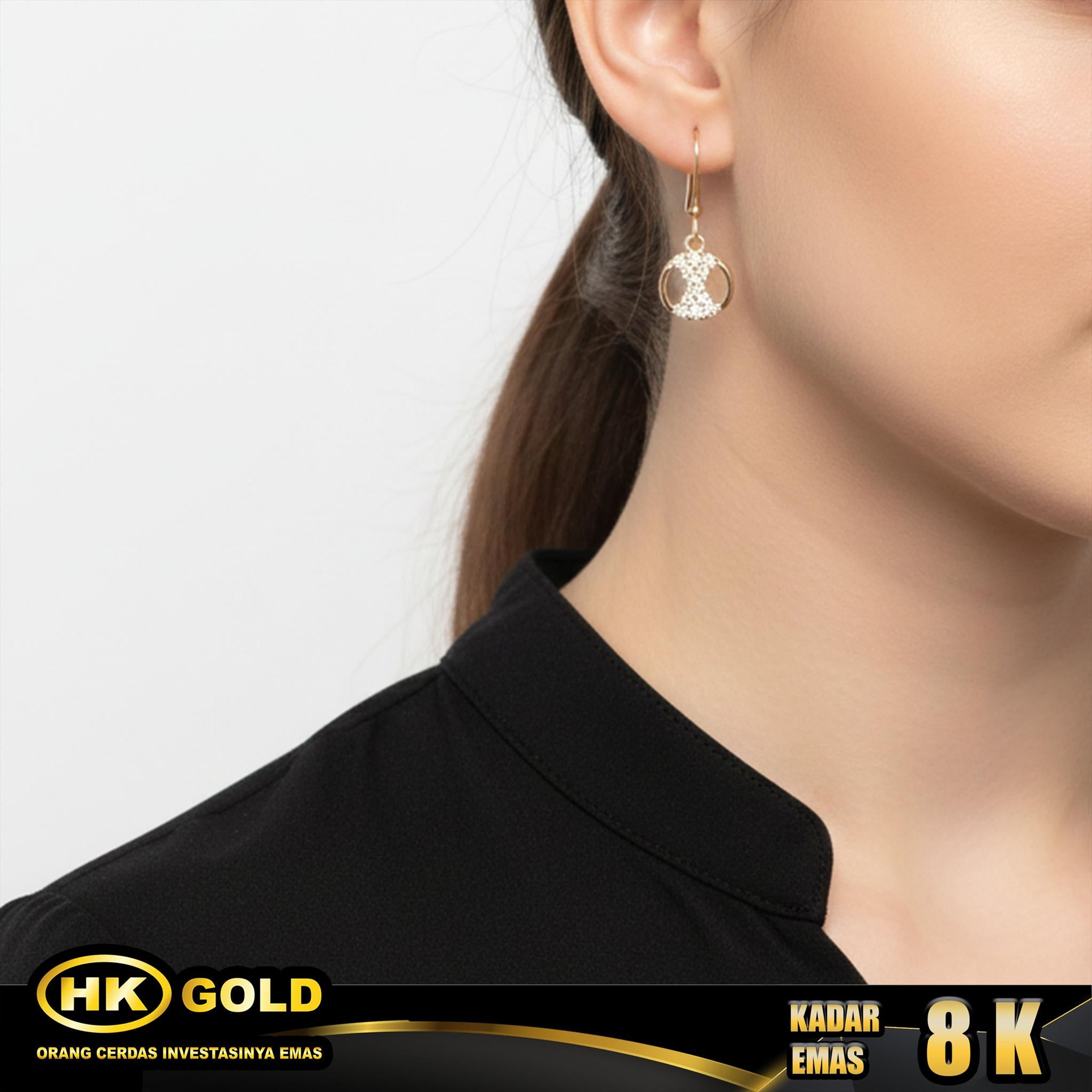 Anting Emas 8K Type 1 HK GOLD