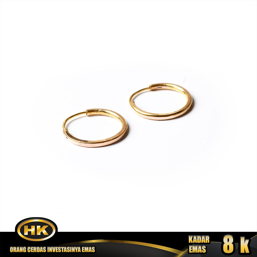 HK Mustika Gold - Anting Emas 8K - Type 128 Gipsy