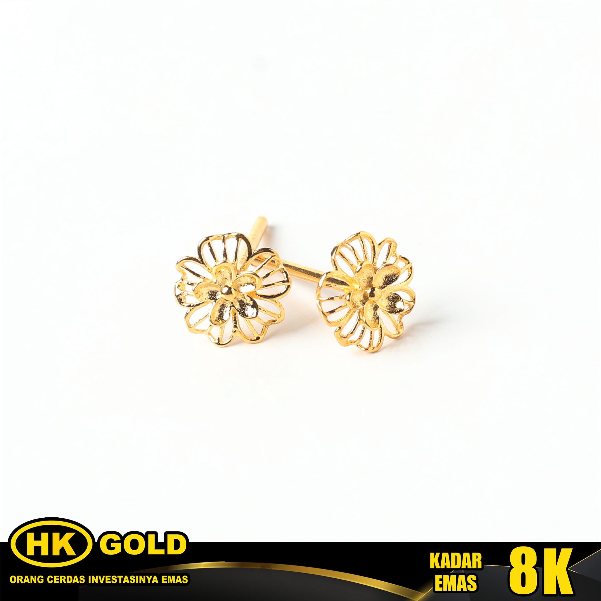 Giwang Emas 8K Tusuk Wanita Type 378 HK GOLD
