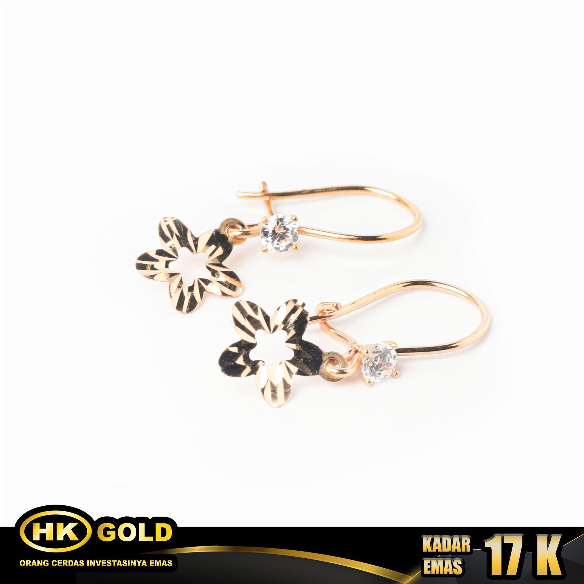 Anting Emas 17K Type 179 HK GOLD