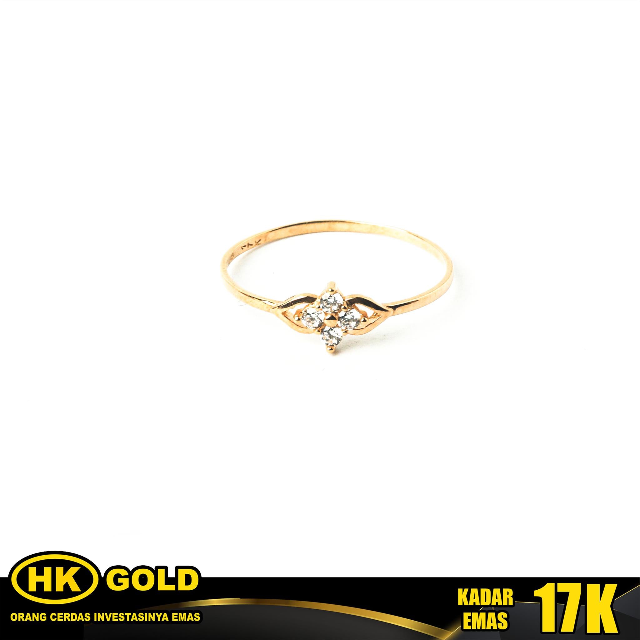 Cincin Emas 17K Wanita Type 1003 HK GOLD