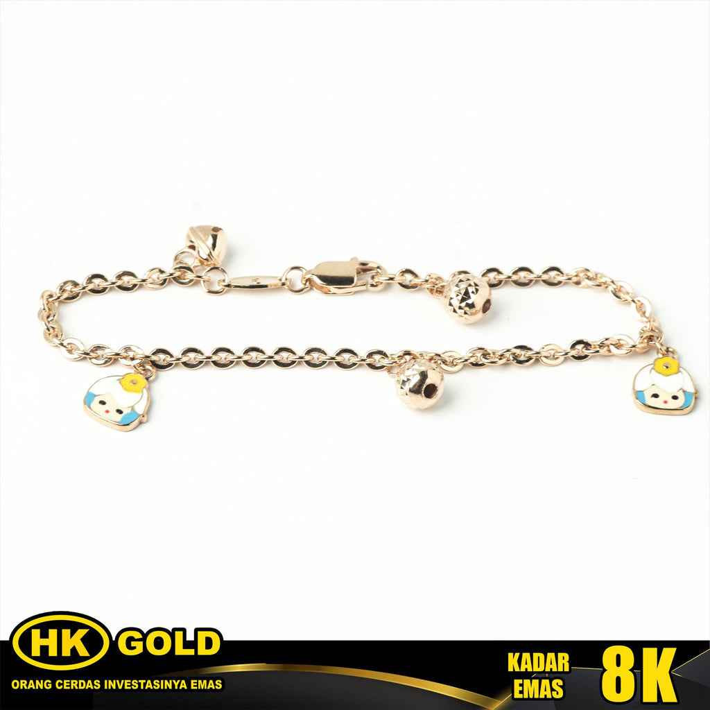 Gelang Emas 8K Bracelet Anak Type 2284 HK GOLD