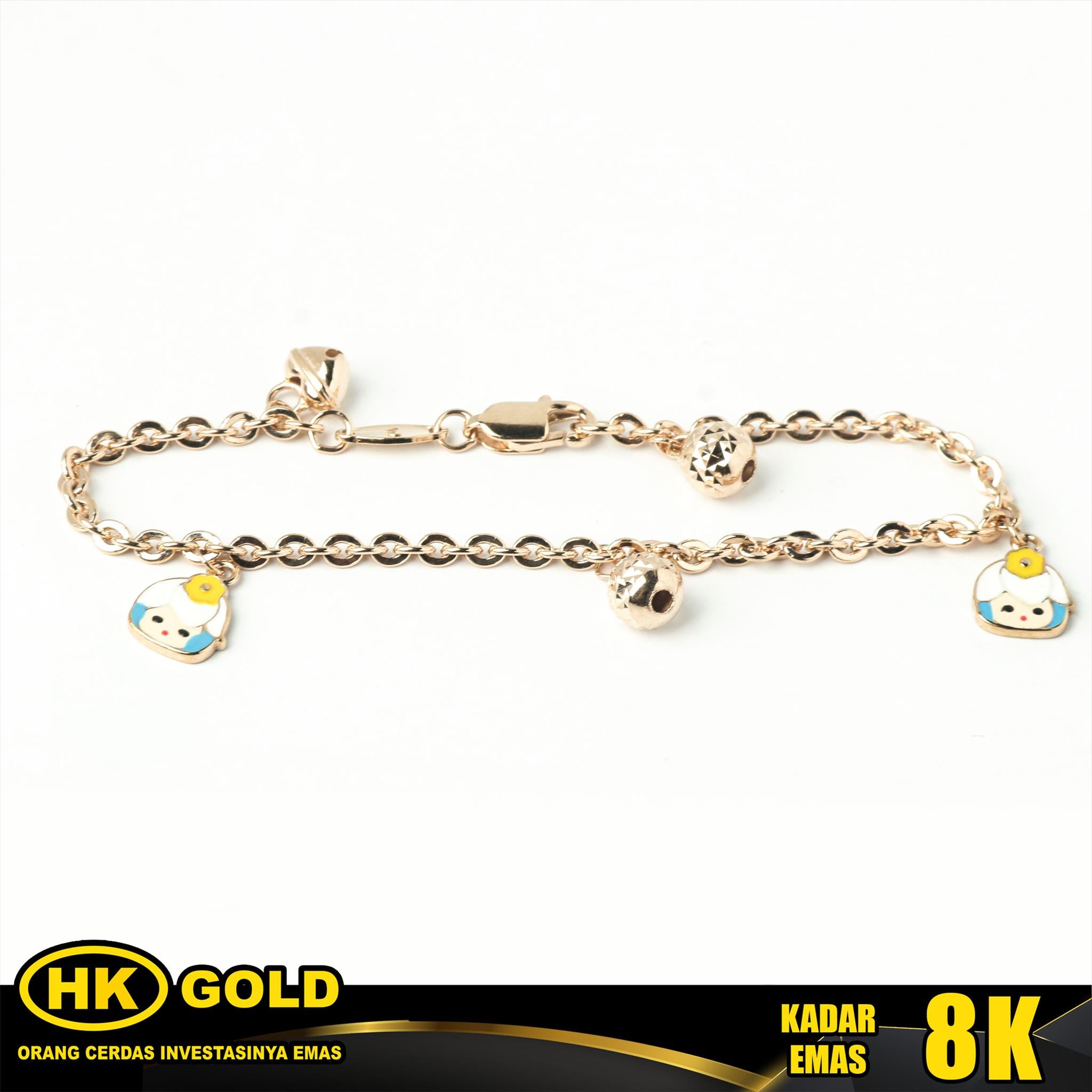 Gelang Emas 8K Bracelet Anak Type 2284 HK GOLD