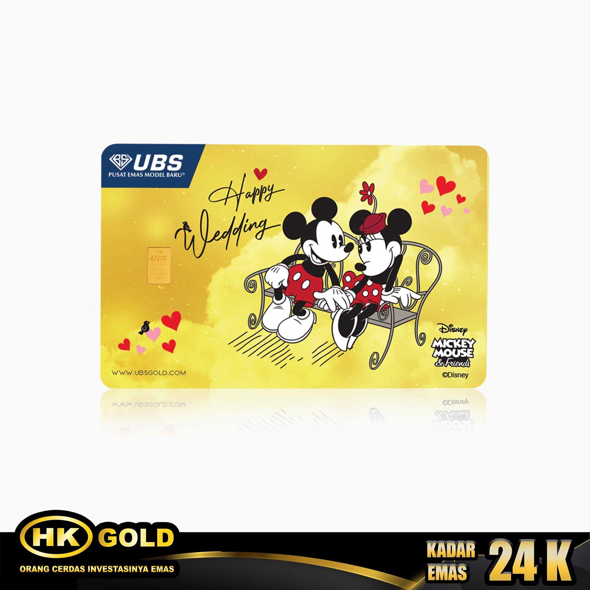 HK MUSTIKA GOLD - LOGAM MULIA 24K - 0.100 GR UBS DISNEY