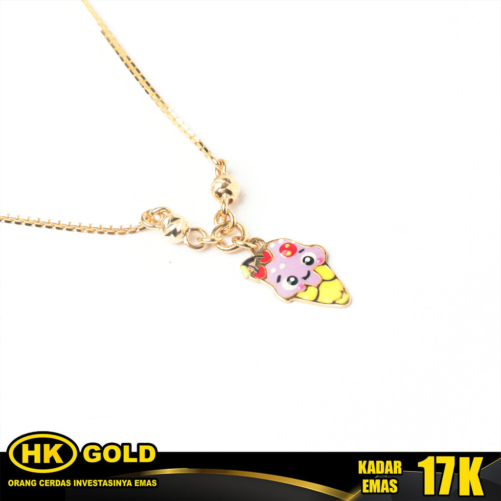 Kalung Emas 17K Type 617 Anak HK GOLD