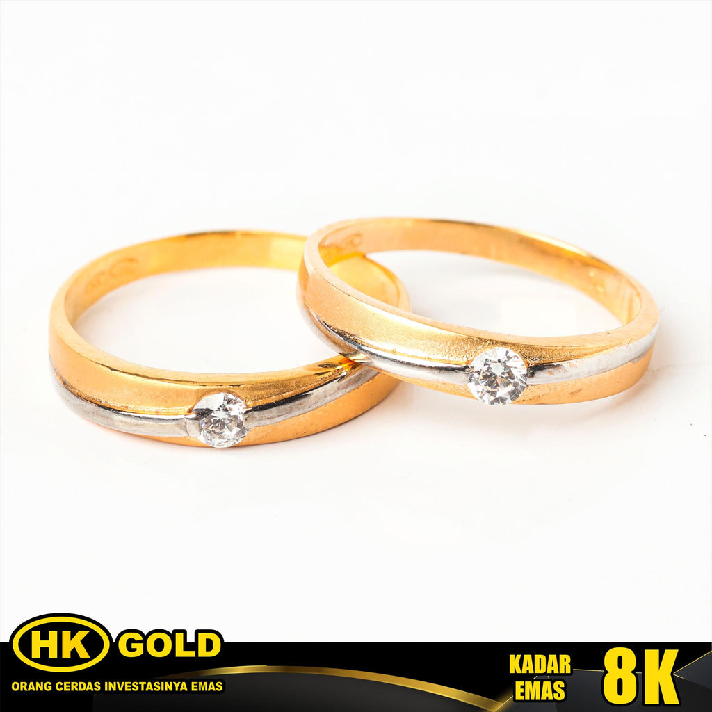Cincin Emas 8K Cuple Wedding Type 1965 HK GOLD