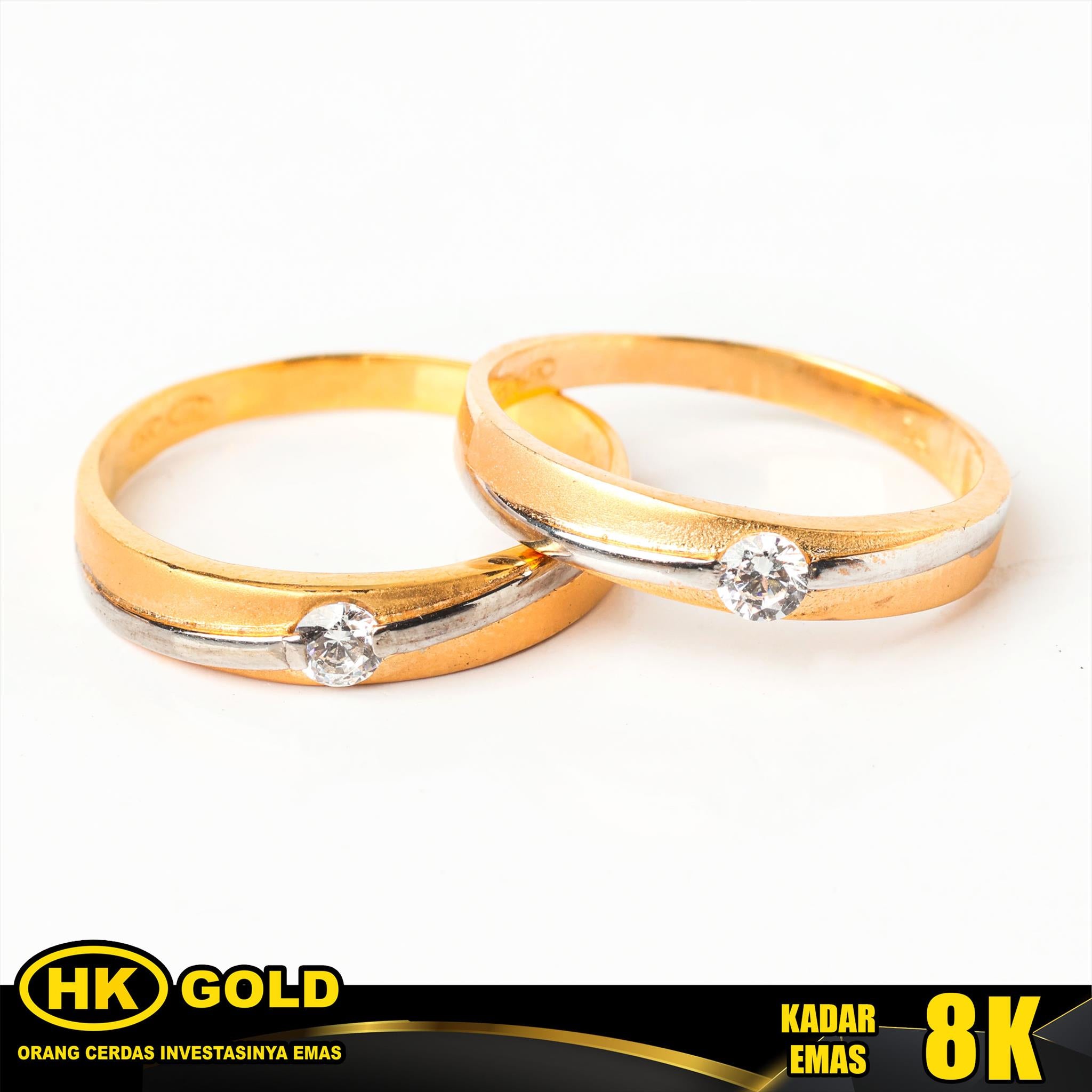 Cincin Emas 8K Cuple Wedding Type 1965 HK GOLD