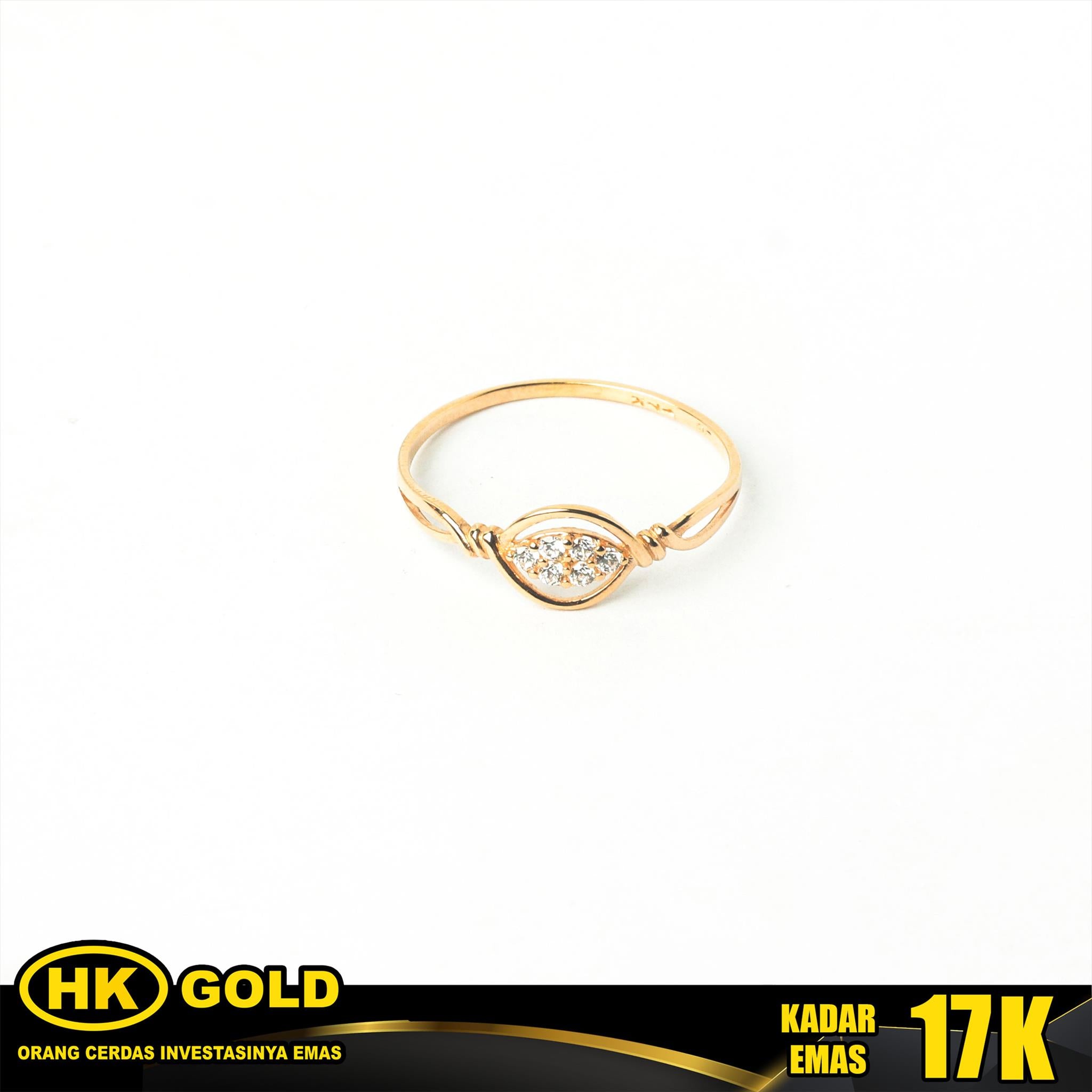 Cincin Emas 17K Wanita Type 1002 HK GOLD