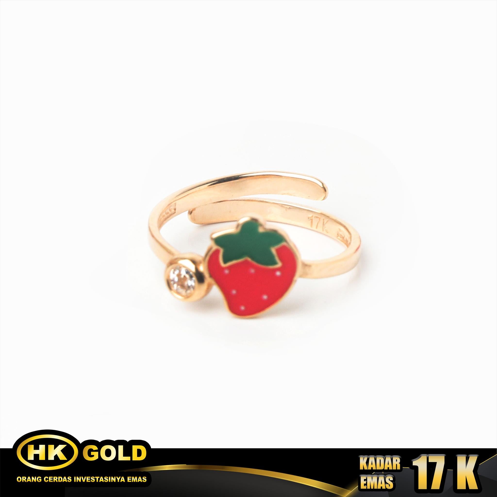 Cincin Emas 17K Type 896 Anak HK GOLD