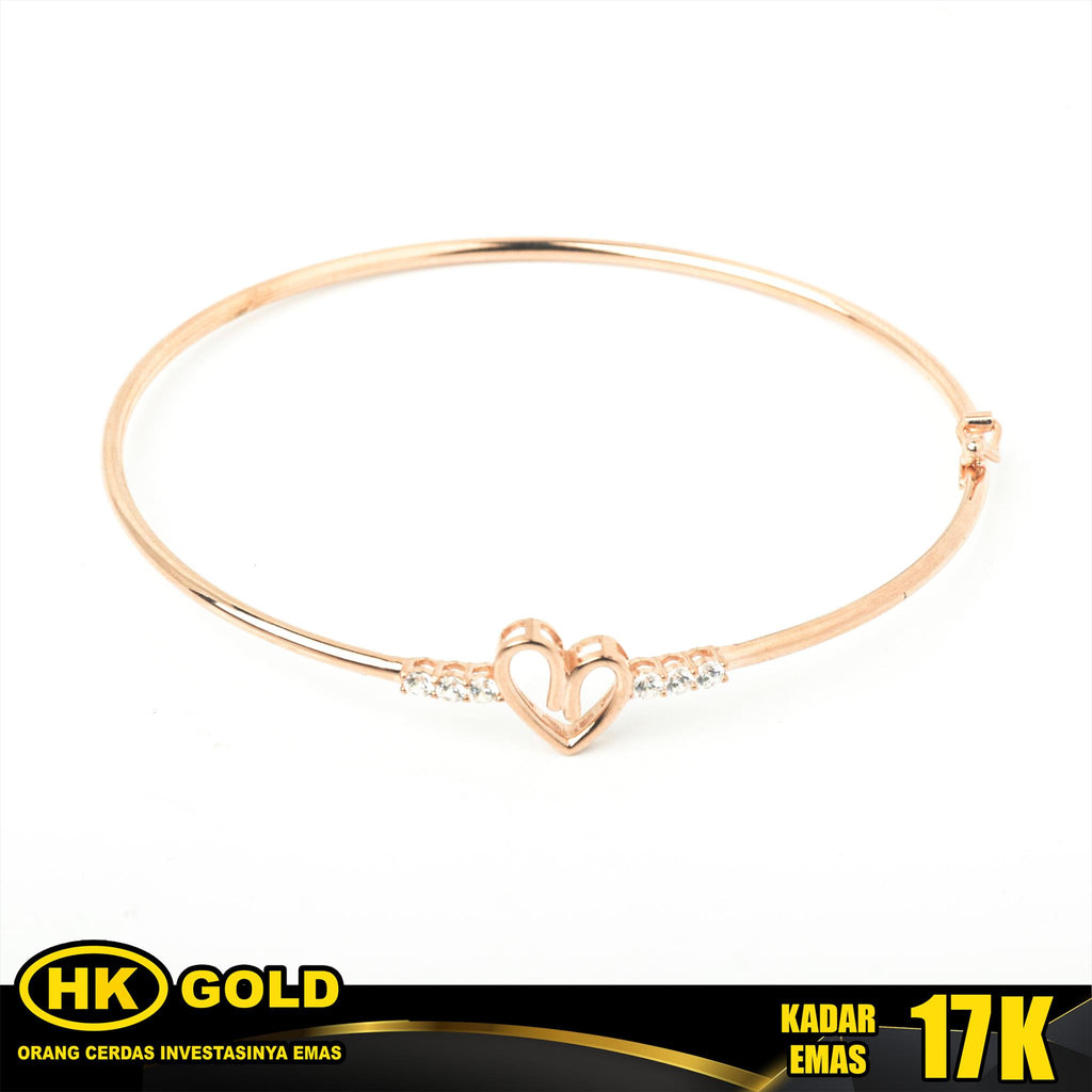 Gelang Emas 17K Bangle Wanita Type 1184 HK GOLD