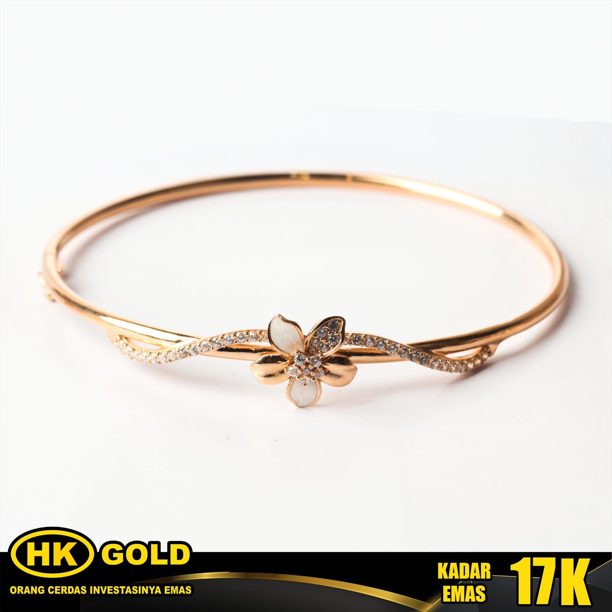 Gelang Emas 17K Bangle Wanita Type 1269 HK GOLD