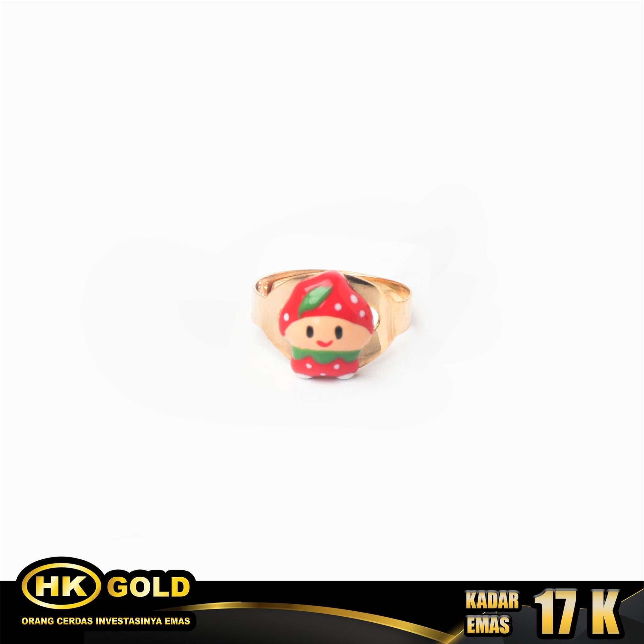 Cincin Emas 17K Type 895 Anak HK GOLD