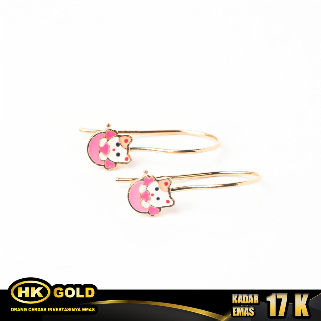 Anting Emas 17K Type 182 Anak HK GOLD