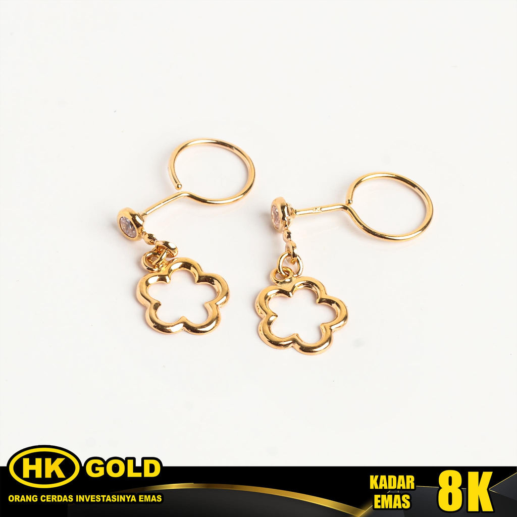Giwang Emas 8K Tusuk Wanita Type 405 HK GOLD