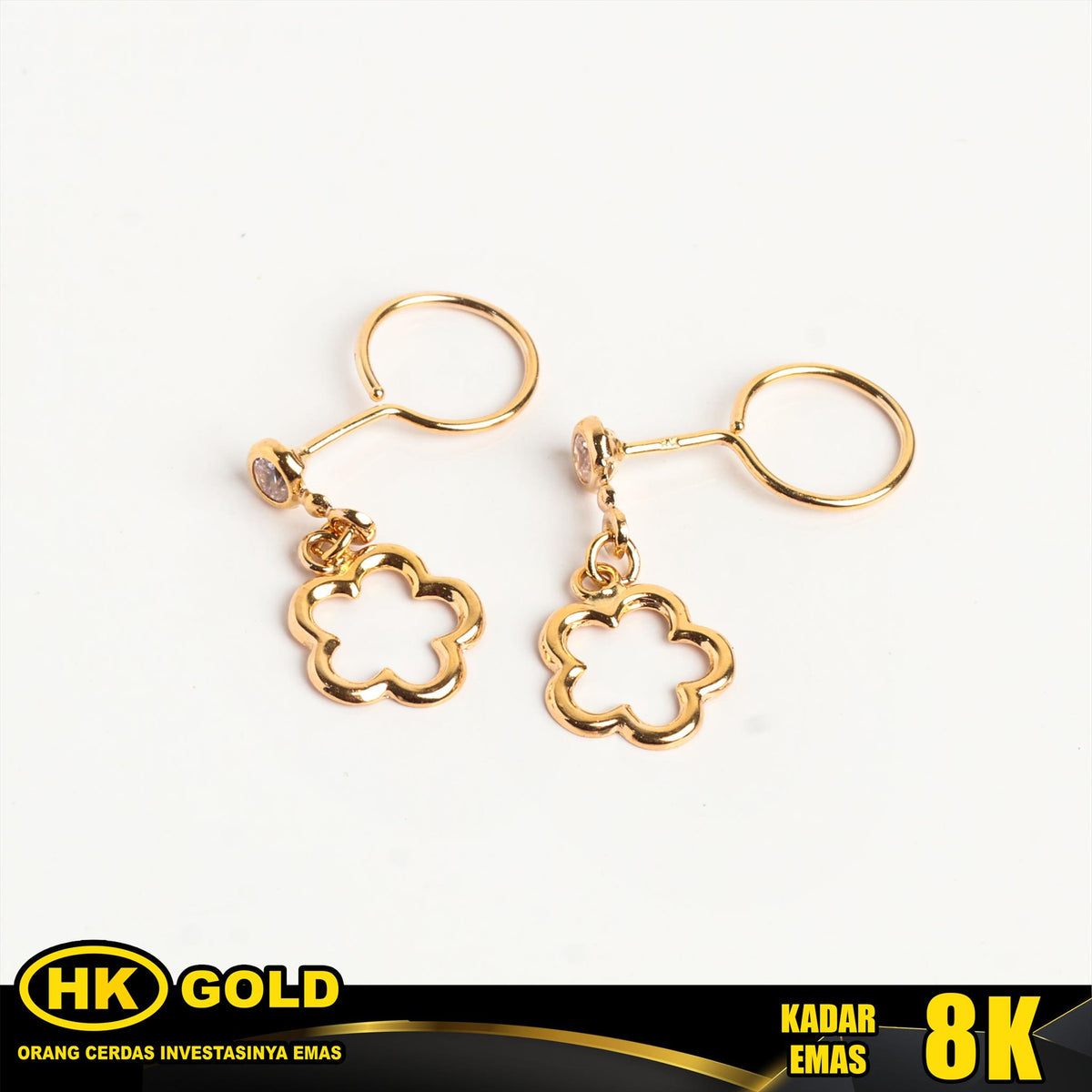 Giwang Emas 8K Tusuk Wanita Type 405 HK GOLD