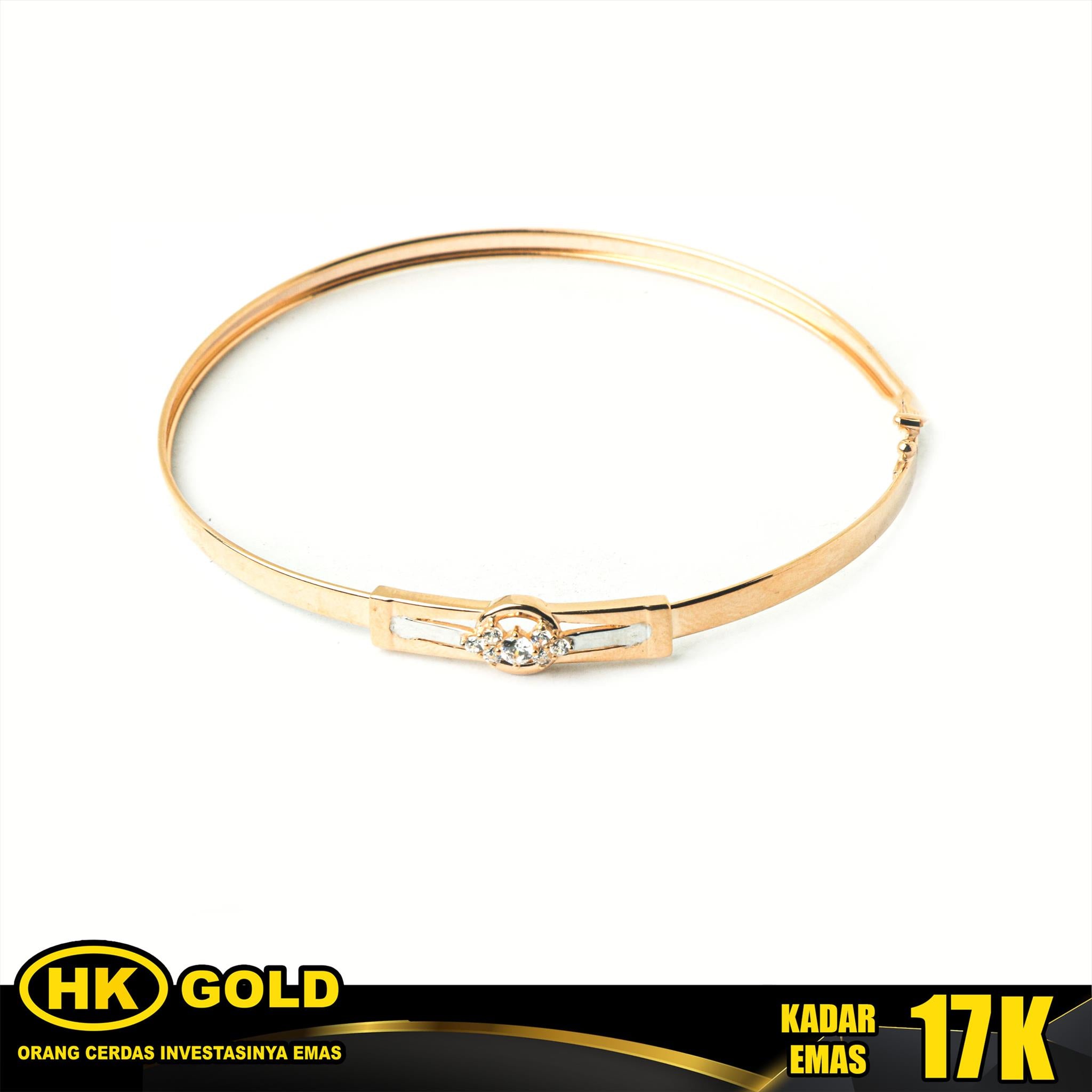 Gelang Emas 17K Bangle Wanita Type 1167 HK GOLD