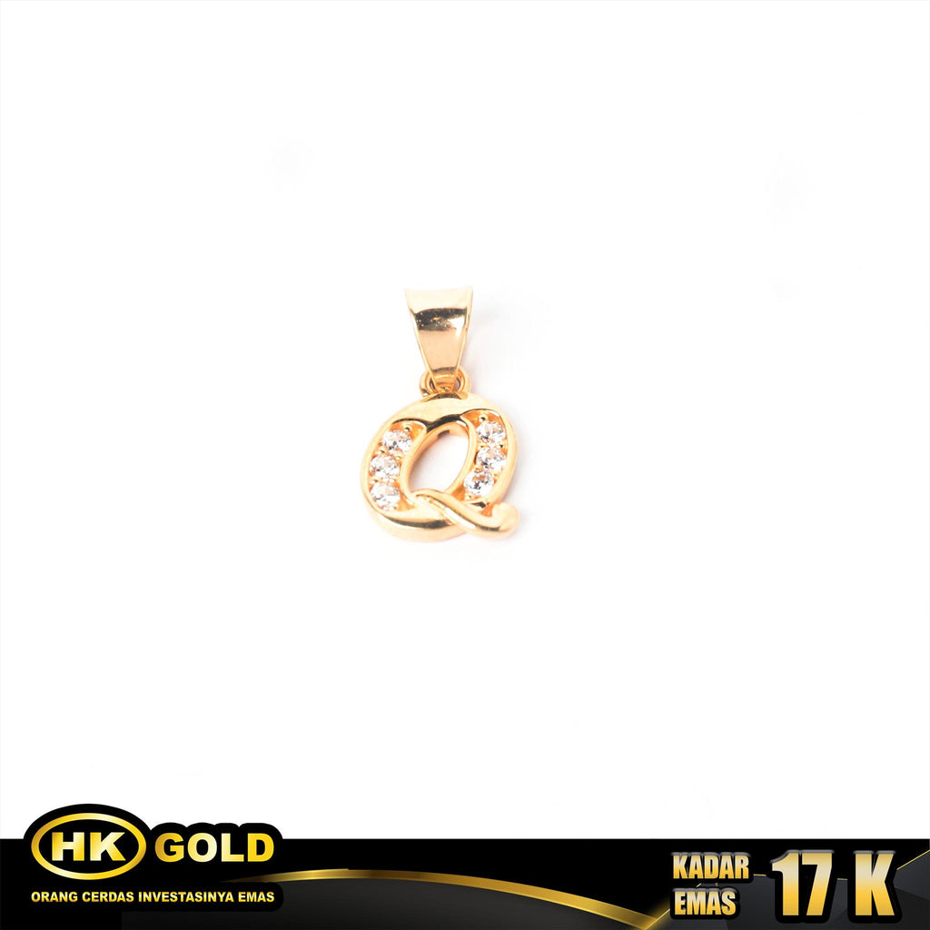 Liontin Emas 17K Type 192 Huruf 2 HK HOLD