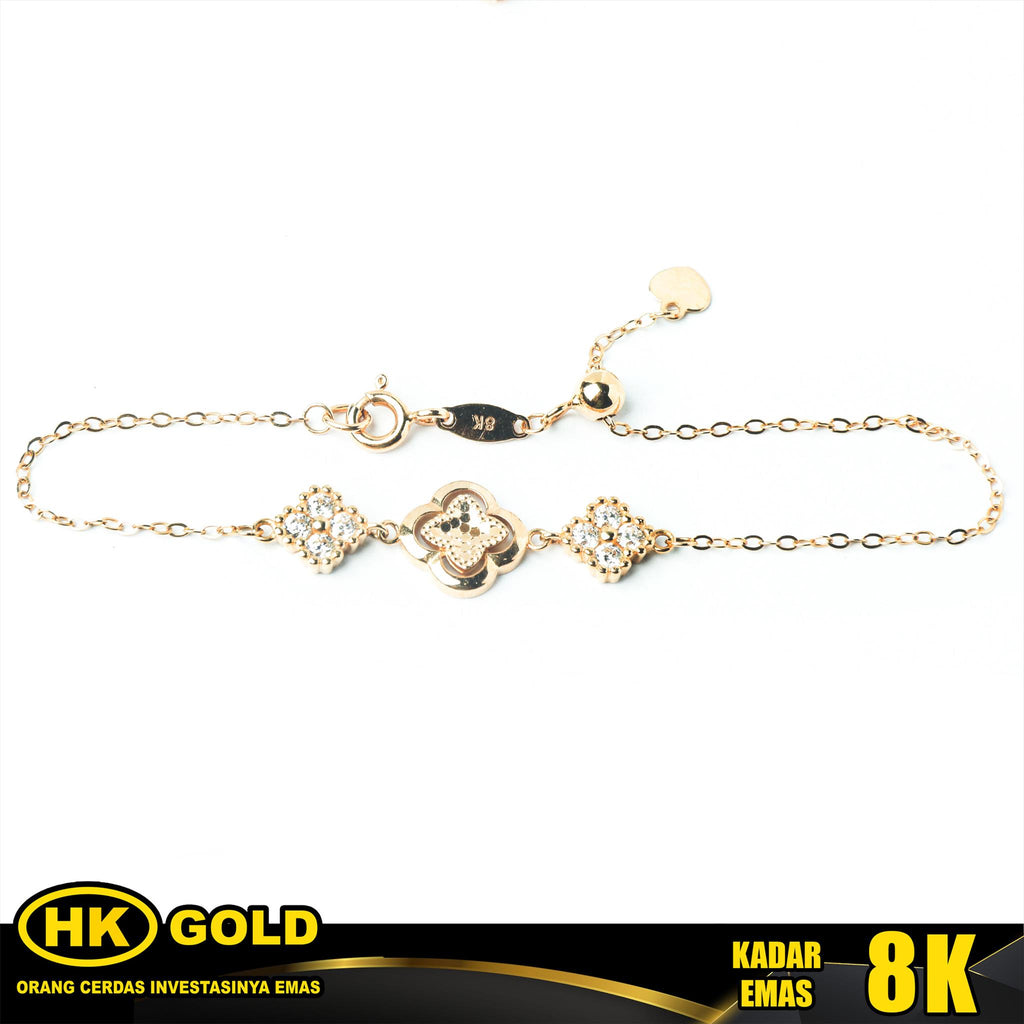 Gelang Emas 8K Bracelet Wanita Type 2187 HK GOLD