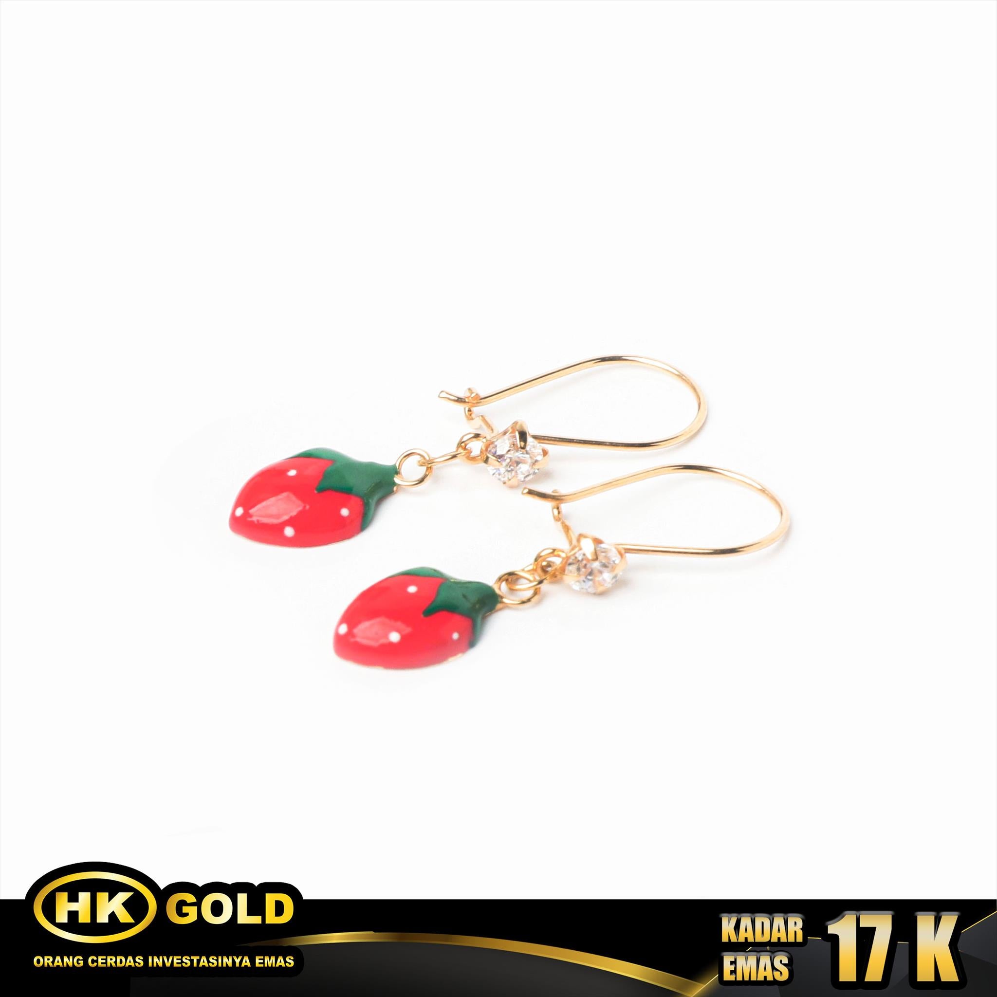 Anting Emas 17K Type 177 Anak HK GOLD