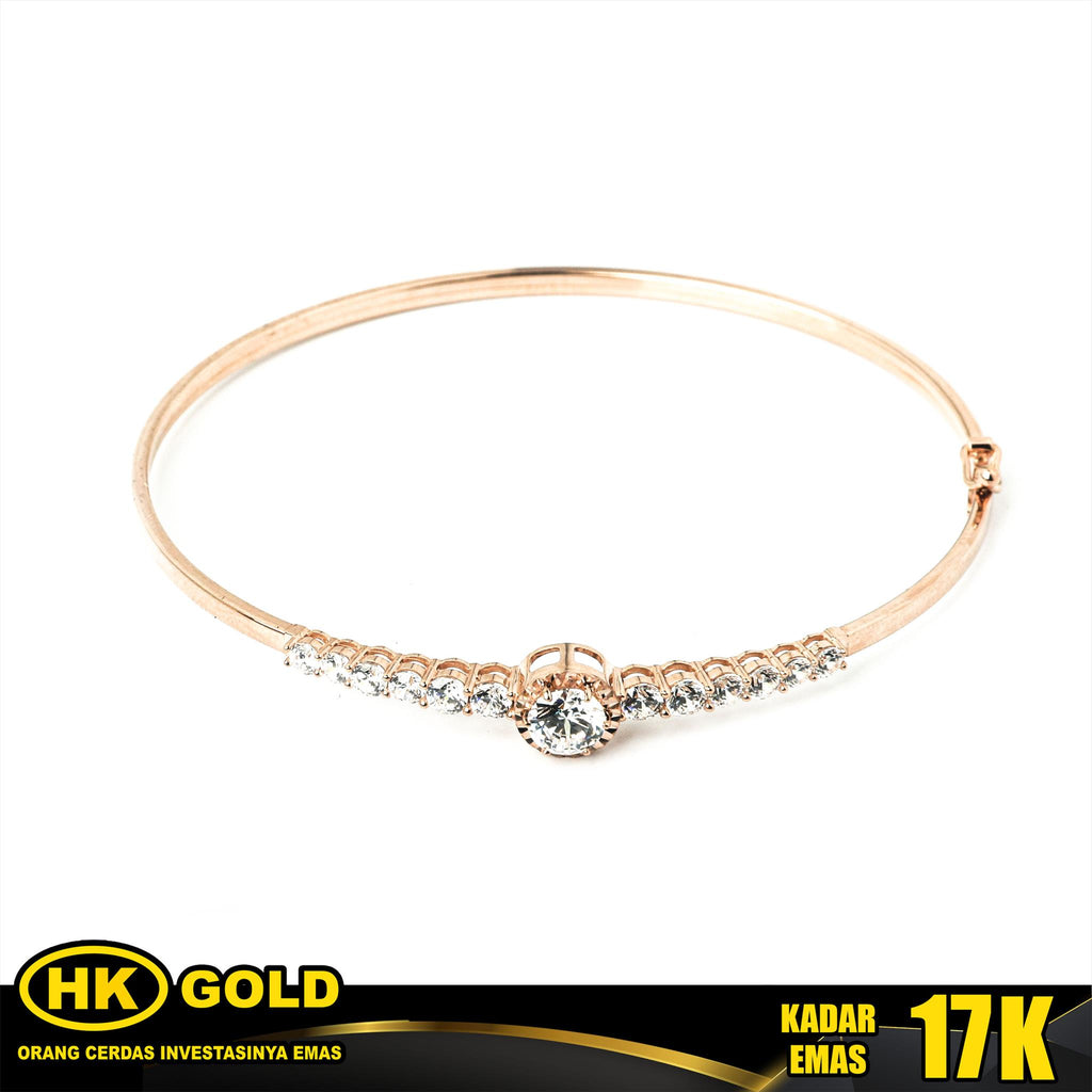 Gelang Emas 17K Bangle Wanita Type 1186 HK GOLD