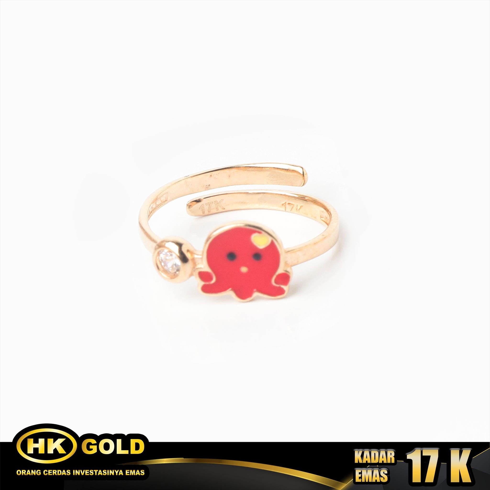 Cincin Emas 17K Type 896 Anak HK GOLD