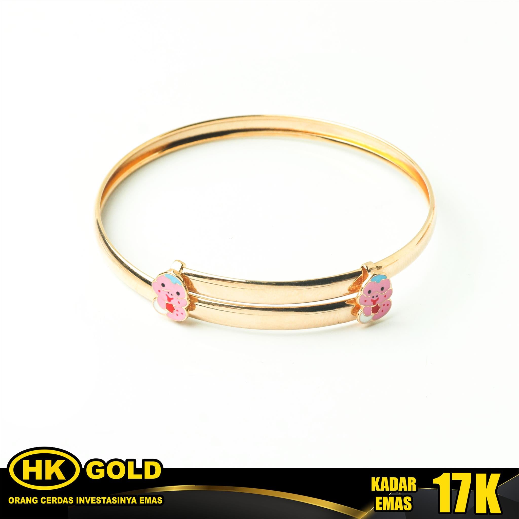 Gelang Emas 17K Bangle Anak Type 1144 HK GOLD