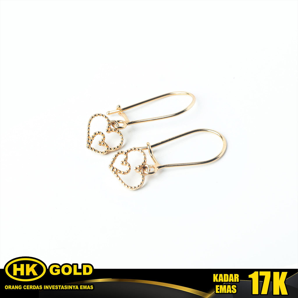 Anting Emas 17K Kait Wanita Type 252 HK GOLD