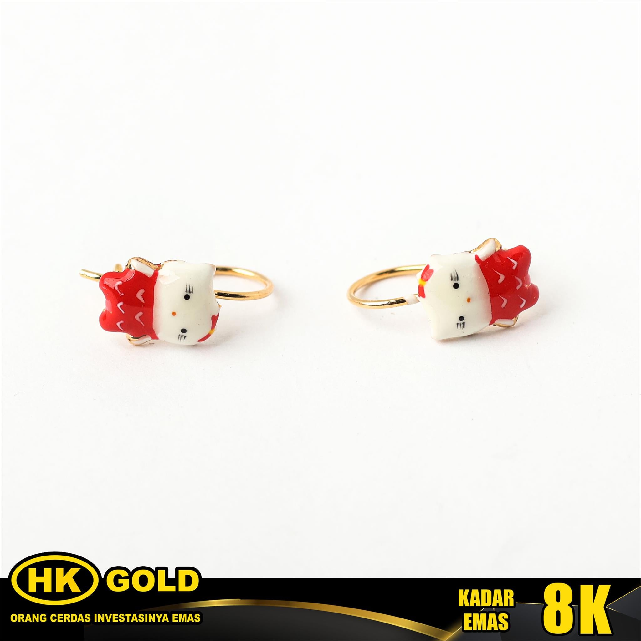 Anting Emas 8K Kait Wanita Type 367 HK GOLD