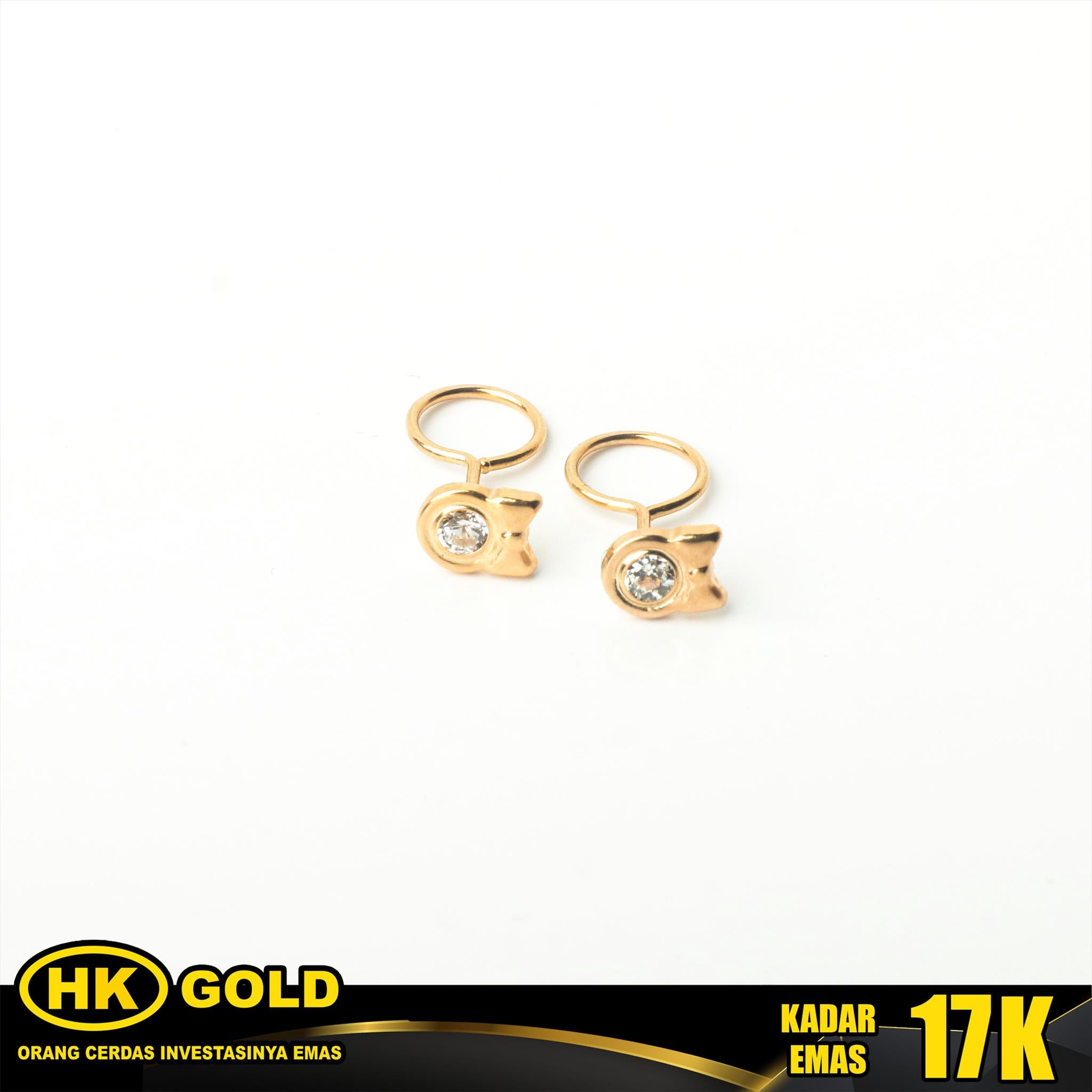Giwang Emas 17K Toge Wanita Type 164 HK GOLD