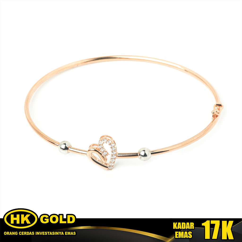 Gelang Emas 17K Bangle Wanita Type 1184 HK GOLD