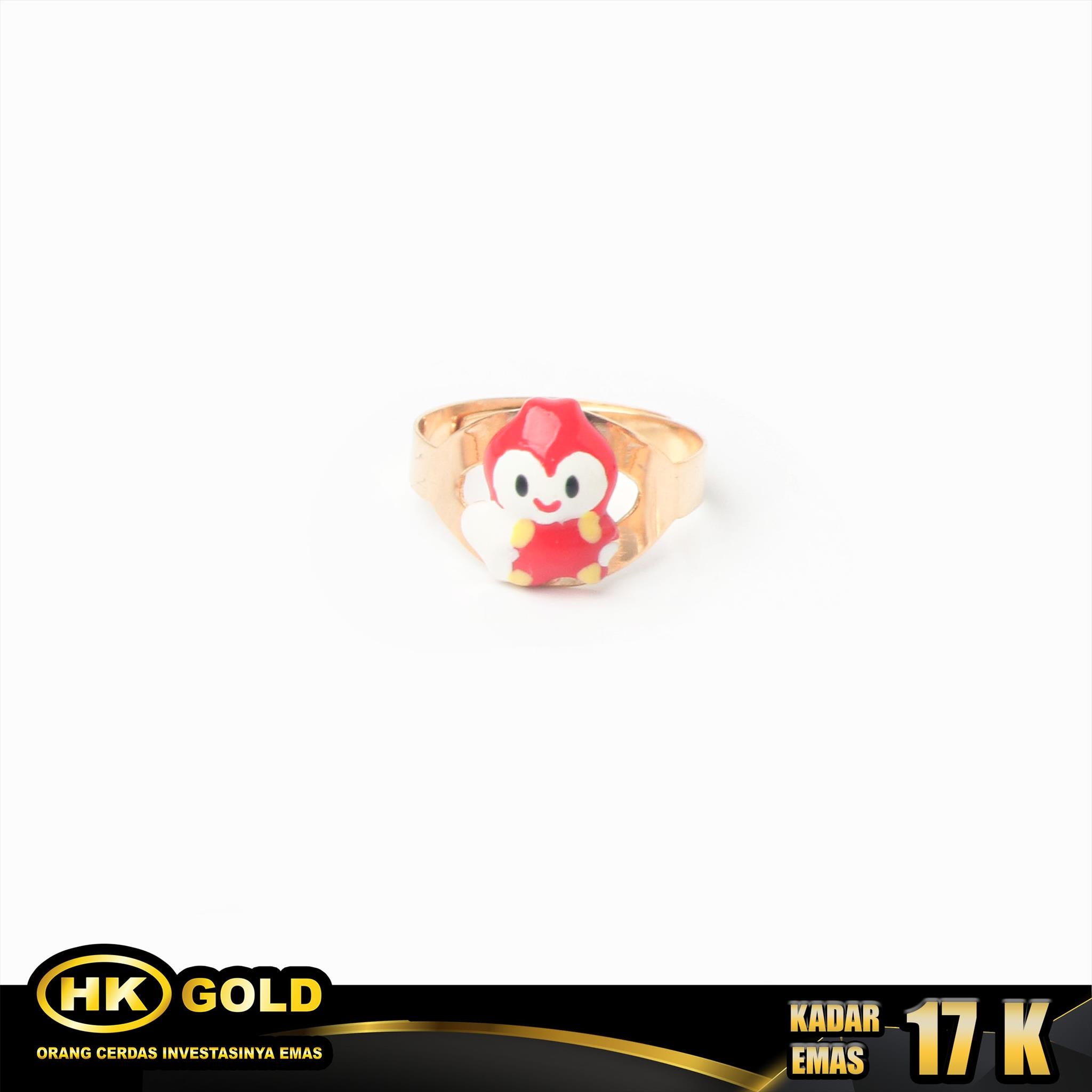 Cincin Emas 17K Type 895 Anak HK GOLD