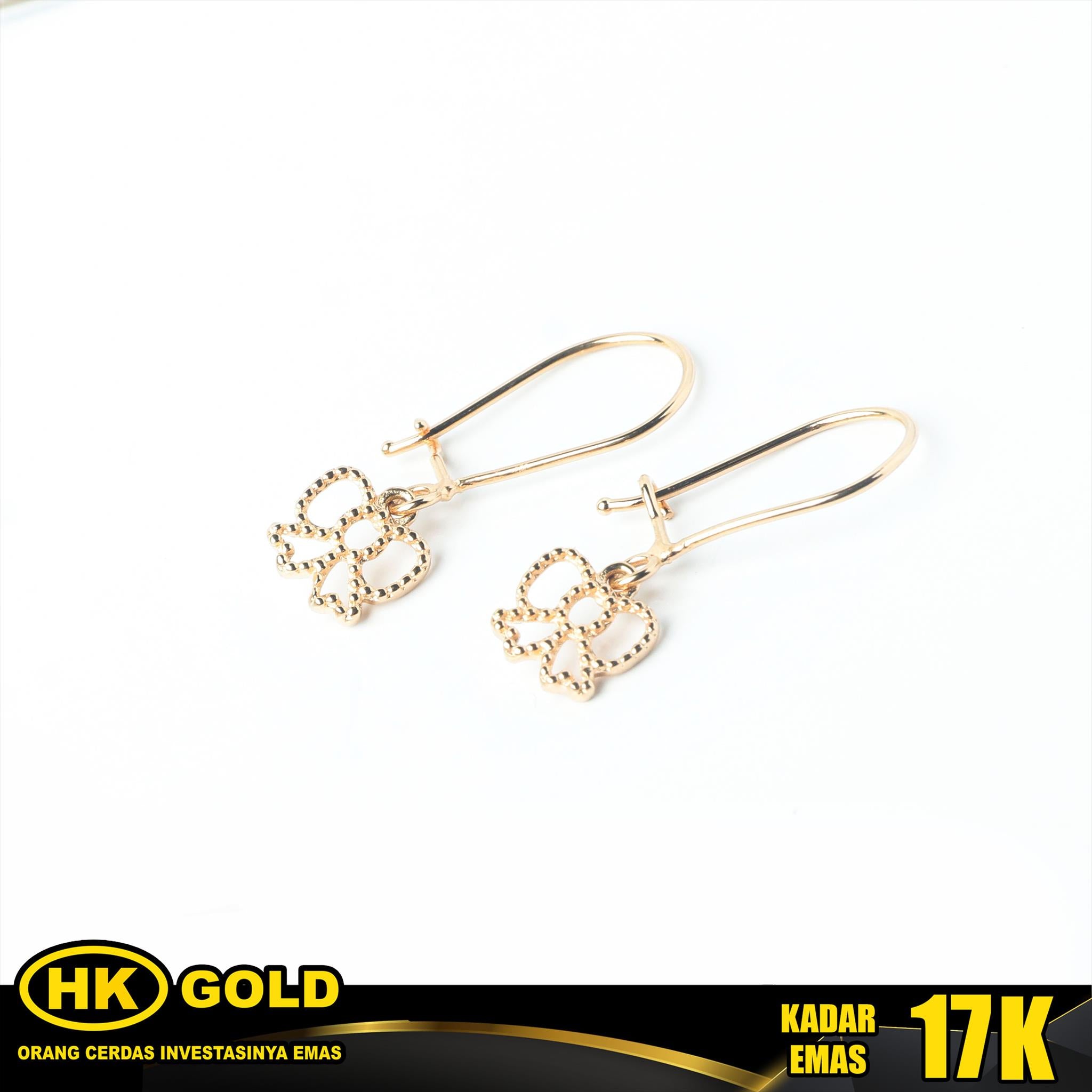 Anting Emas 17K Kait Wanita Type 252 HK GOLD