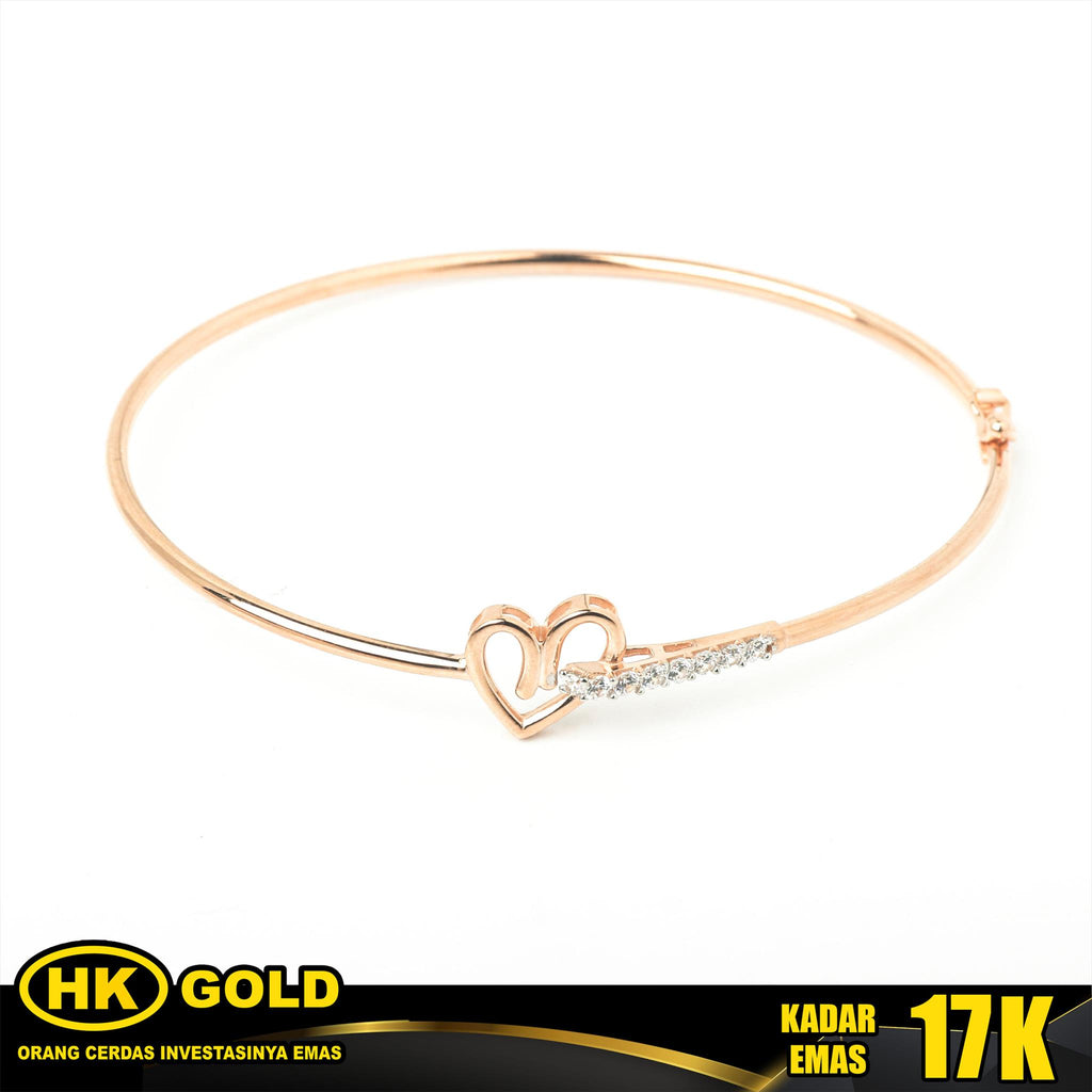 Gelang Emas 17K Bangle Wanita Type 1184 HK GOLD