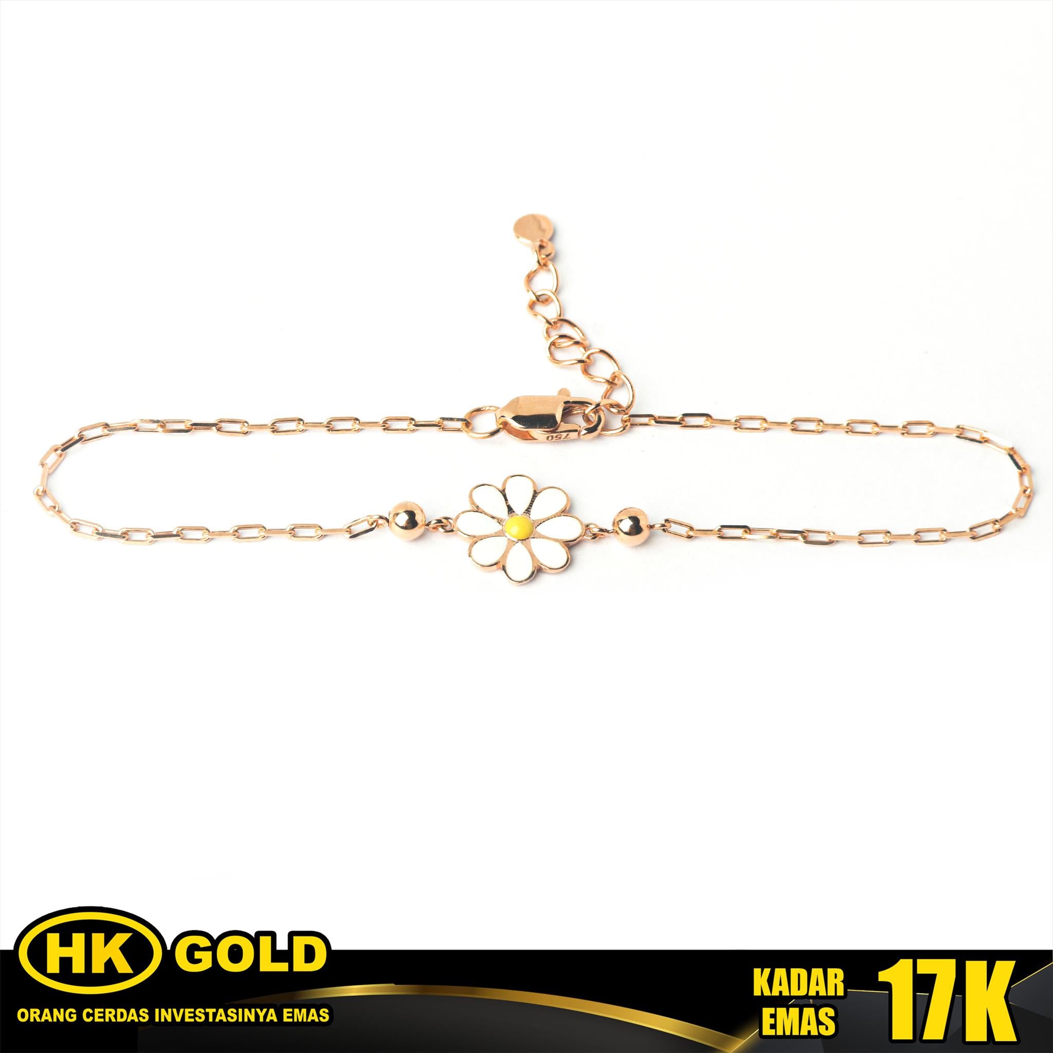 Gelang Emas 17K Bracelet Wanita Type 1203 HK GOLD