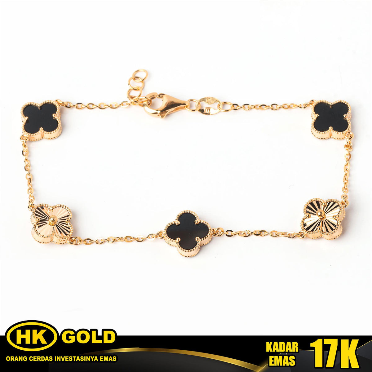 Gelang Emas 17K Bracelet Wanita Type 1296 HK GOLD