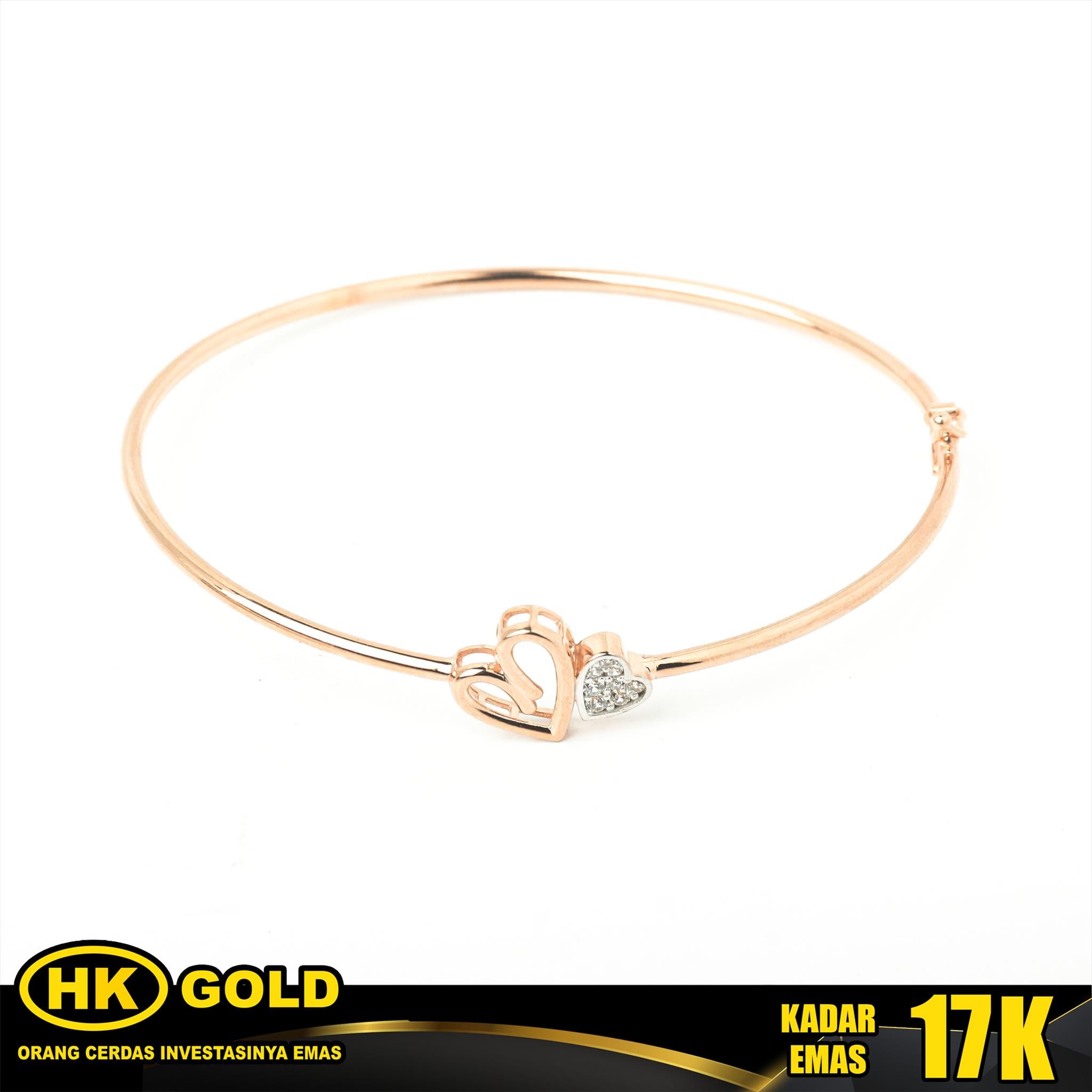 Gelang Emas 17K Bangle Wanita Type 1184 HK GOLD